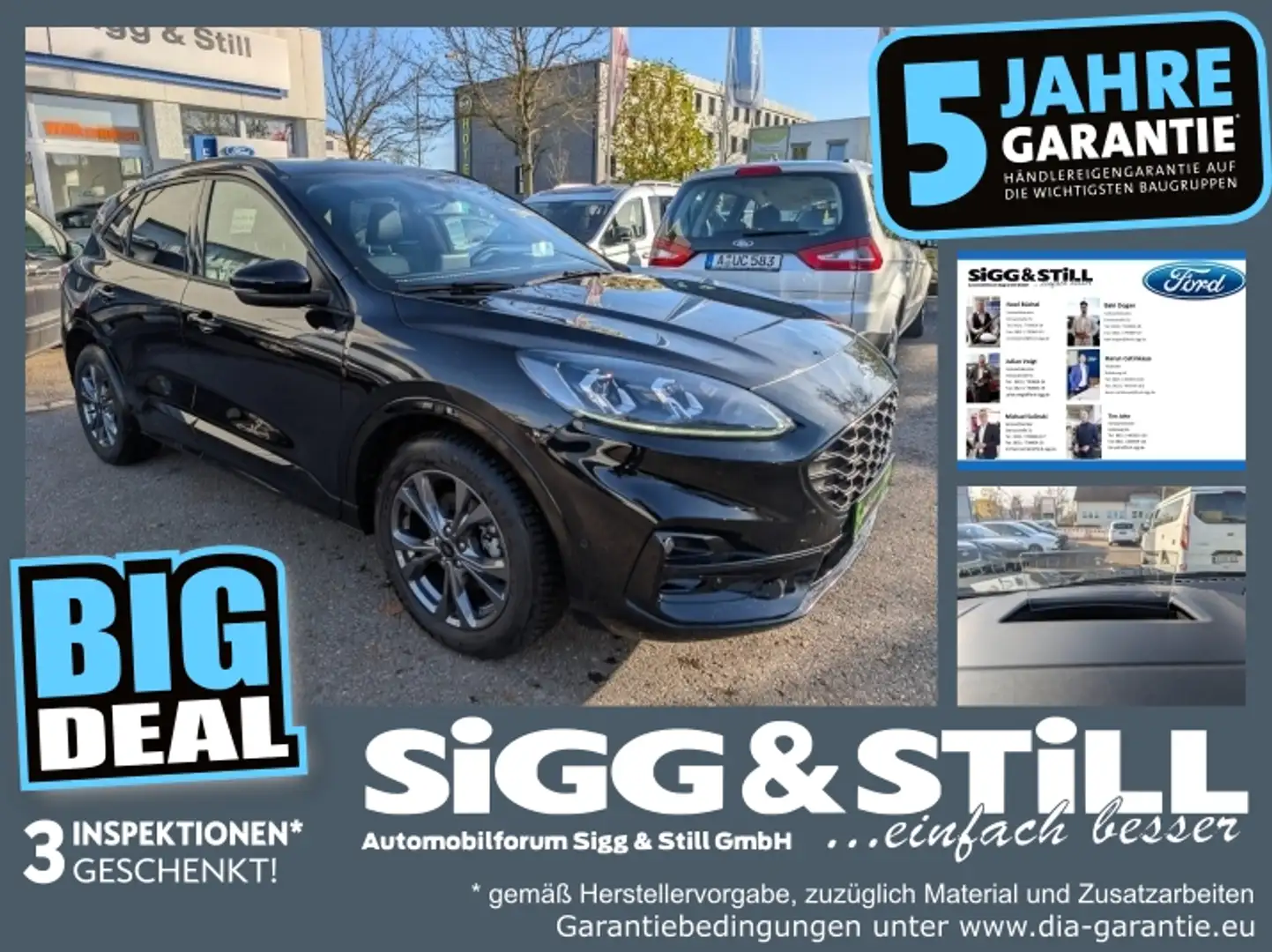 Ford Kuga 1.5 ST-Line X AHK*B&O*LED*HUD*NAV*CAM*4xSHZ* Noir - 1