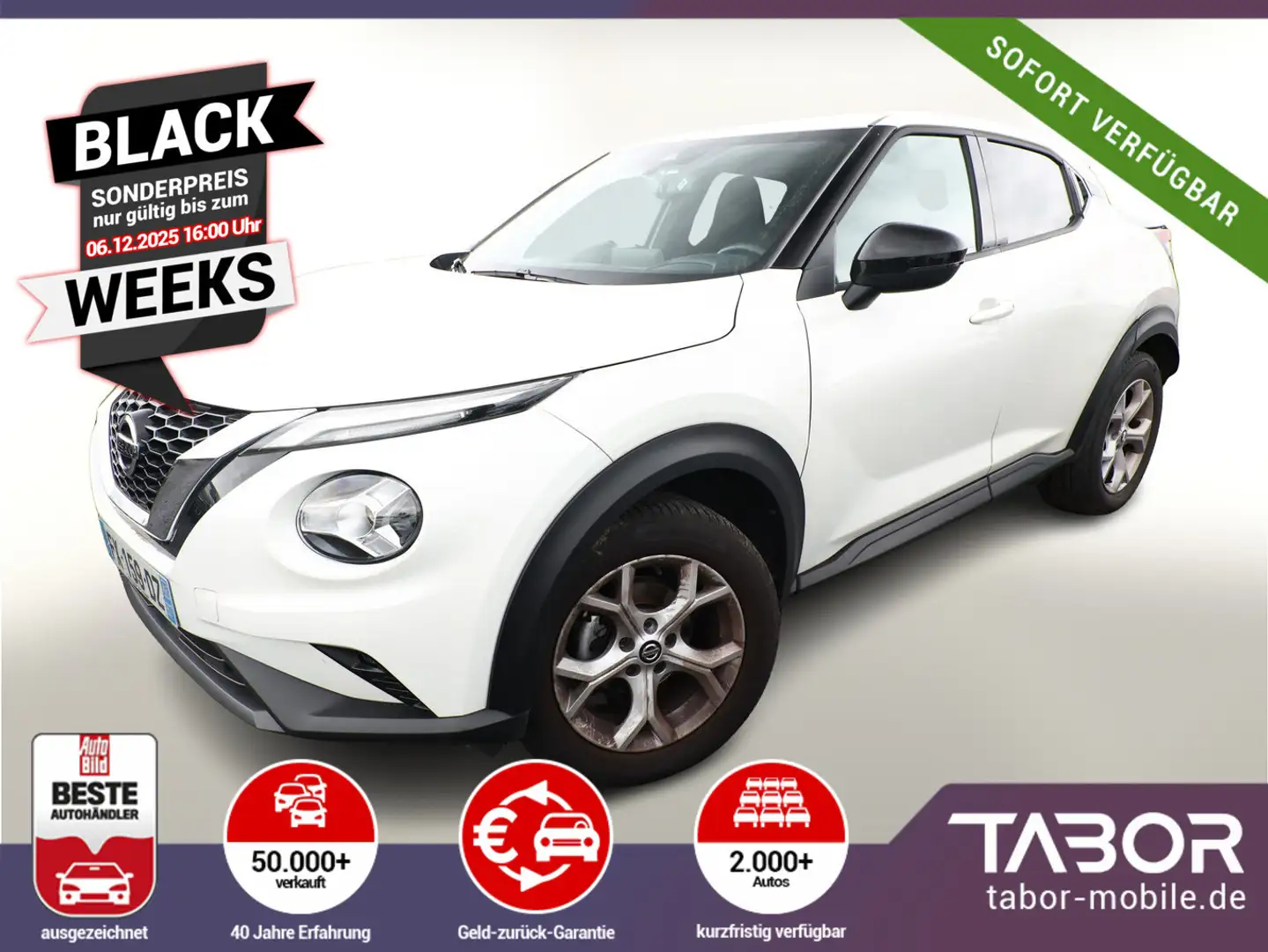 Nissan Juke 1.0 DIG-T 117 N-Connecta LED PDC Kam KeyL Weiß - 1