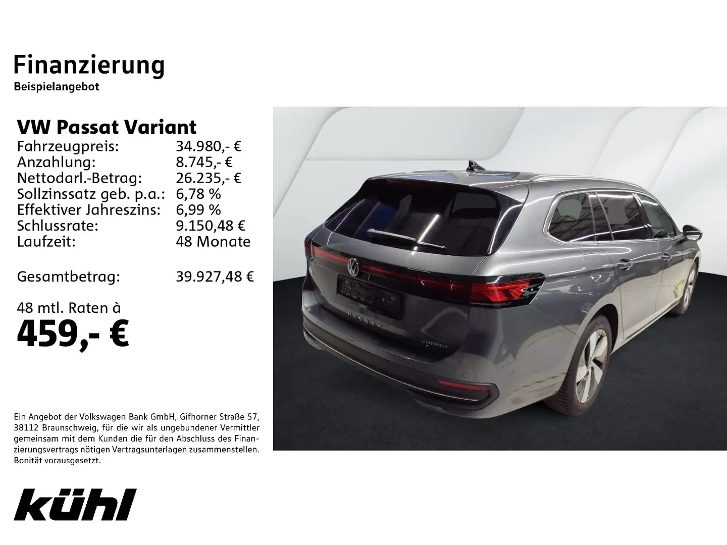Volkswagen Passat Variant 1.5 TSI eHybrid DSG Business LED/ Grau - 2