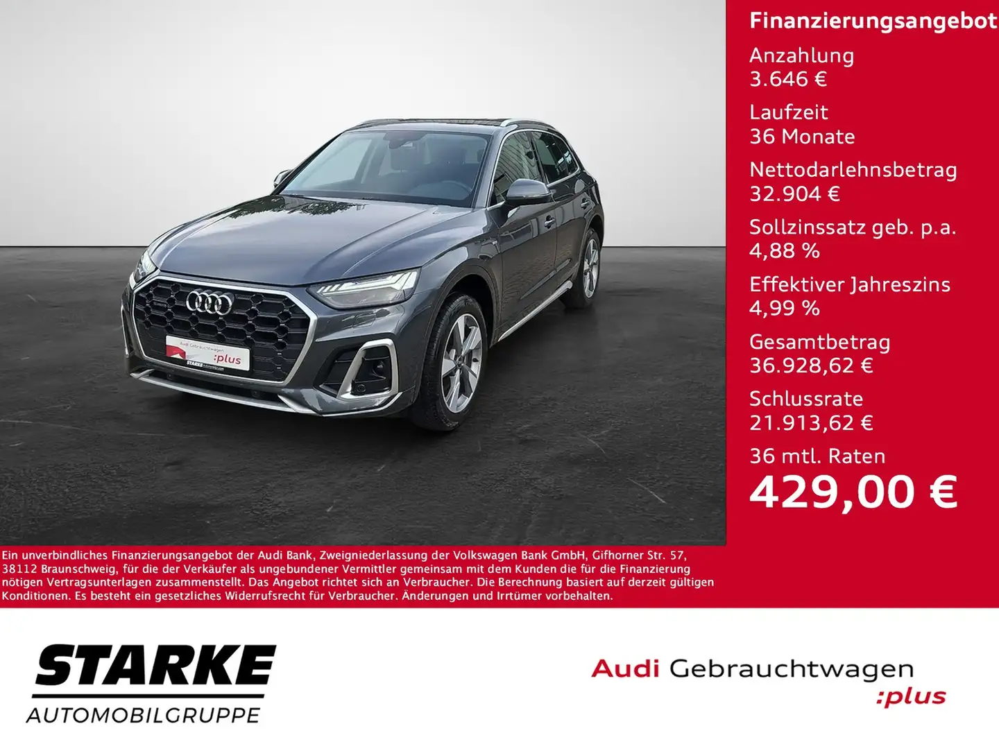Audi Q5 40 TDI S tronic quattro S line NaviPlus Matrix ... Grijs - 1