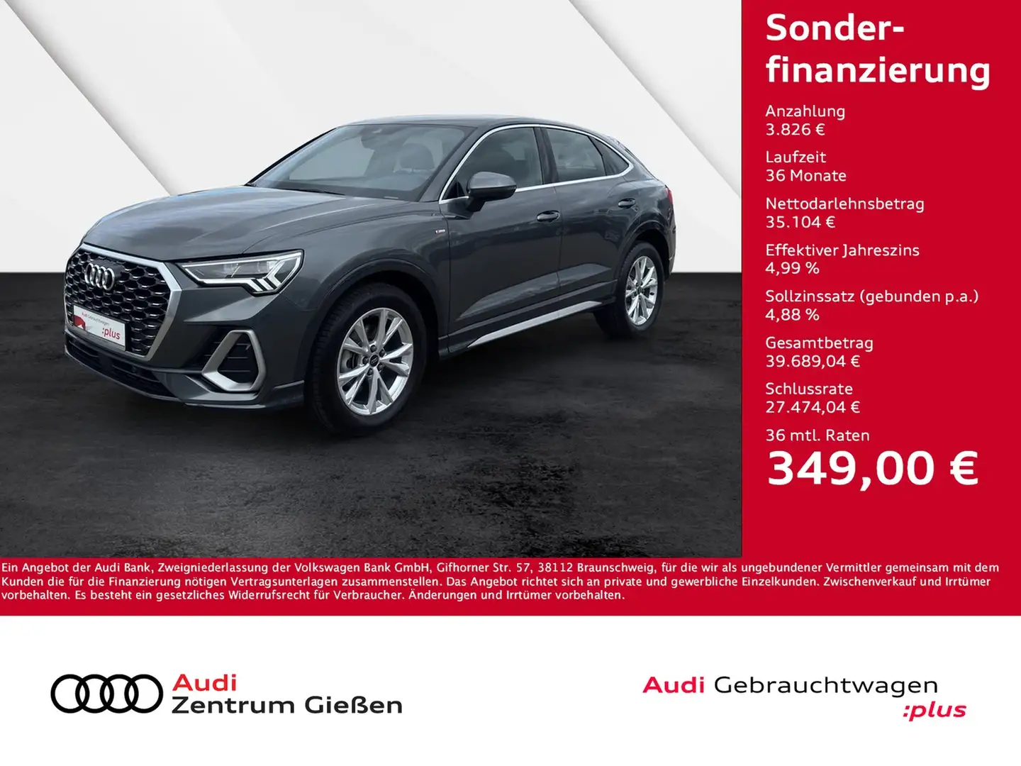 Audi Q3 Sportback 35 TDI S line Assistenzpaket LED smar... Gris - 1