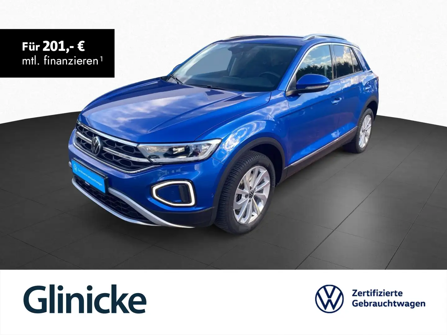 Volkswagen T-Roc 2.0 TDI DSG Style Klima Navi LED Sitzh. Blau - 1