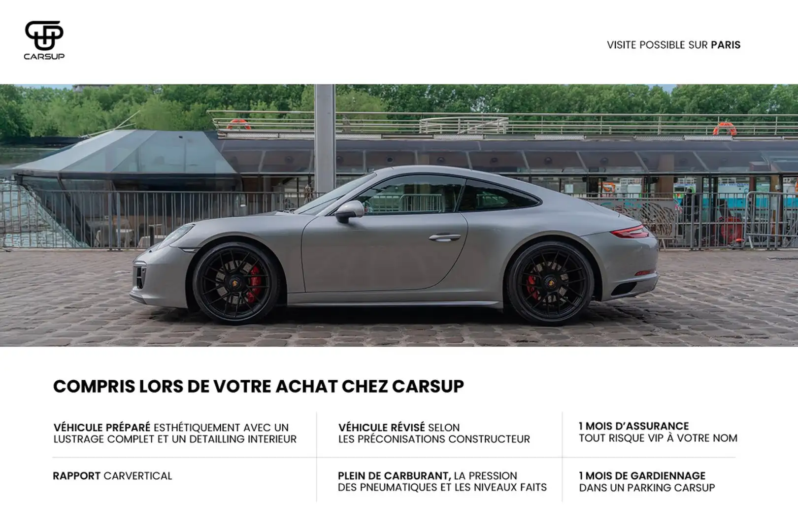 Porsche 911 991.2 Carrera 4 GTS Argent - 2