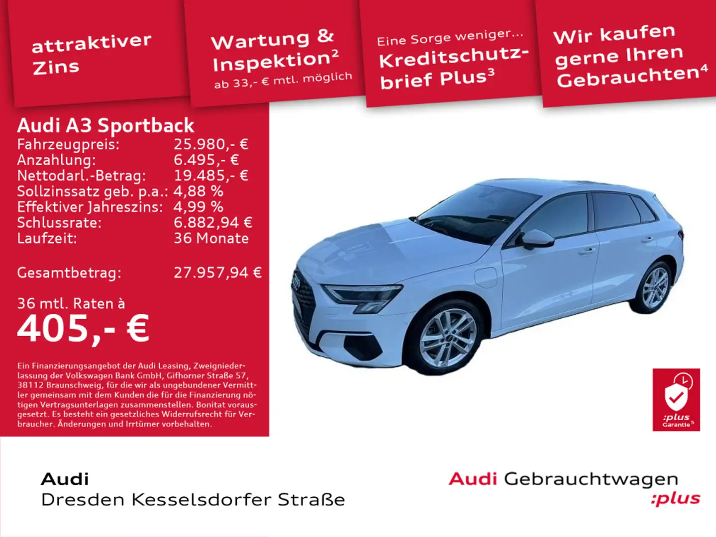 Audi A3 TFSI e 40 e 150(204) kW(PS) S troni Weiß - 1