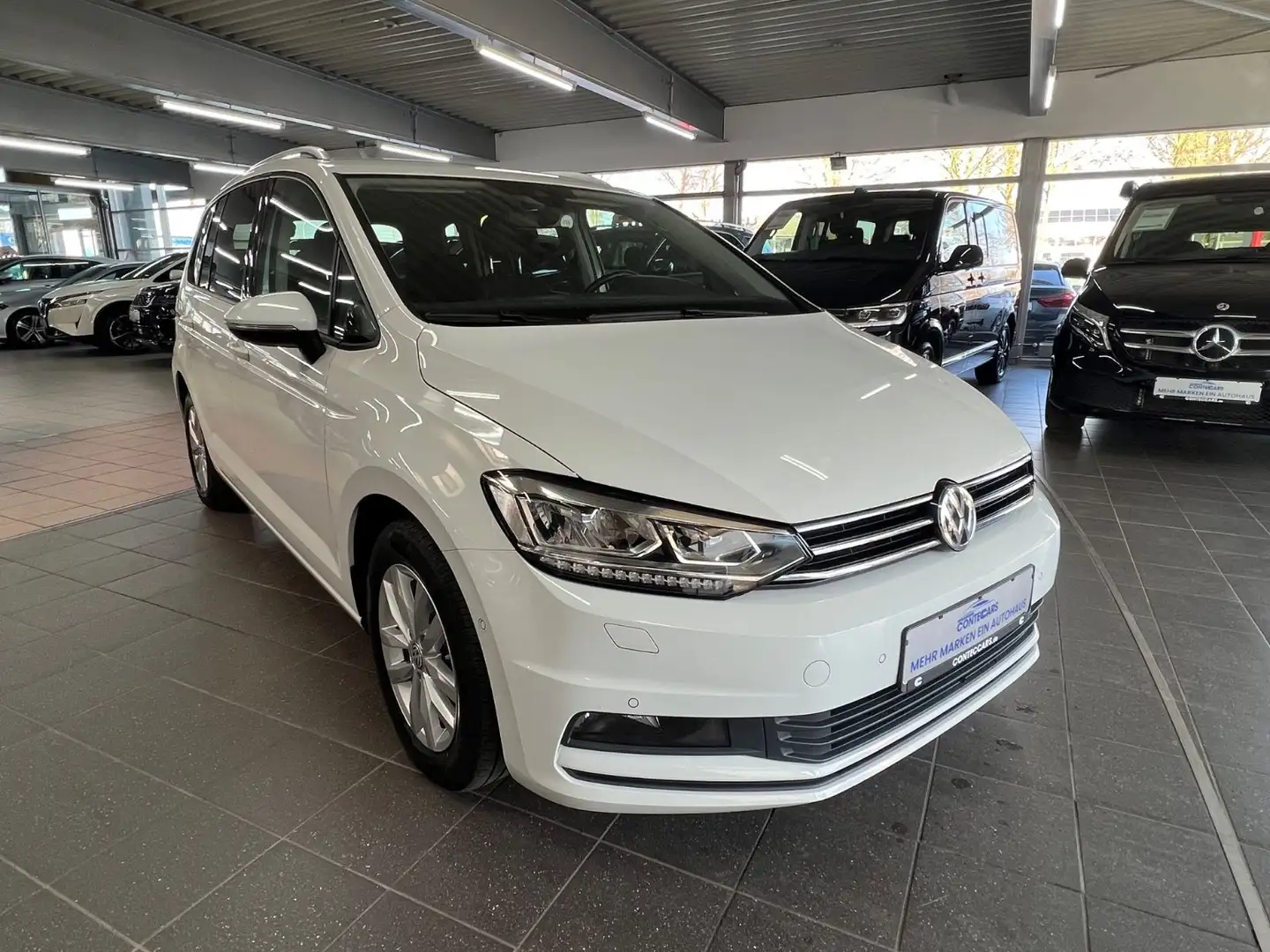Volkswagen Touran 1.6 TDI Comfortline AMB+Park+3Z+LED+KAM Blanc - 2