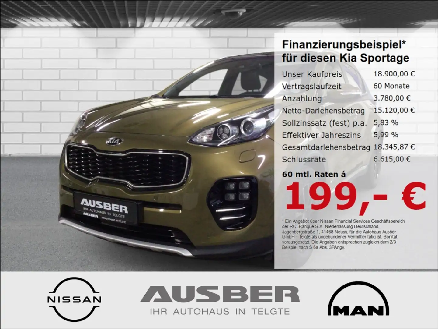 Kia Sportage GT Line 4WD DCT 1.6 Leder Panorama elektr. Heckkla Vert - 1