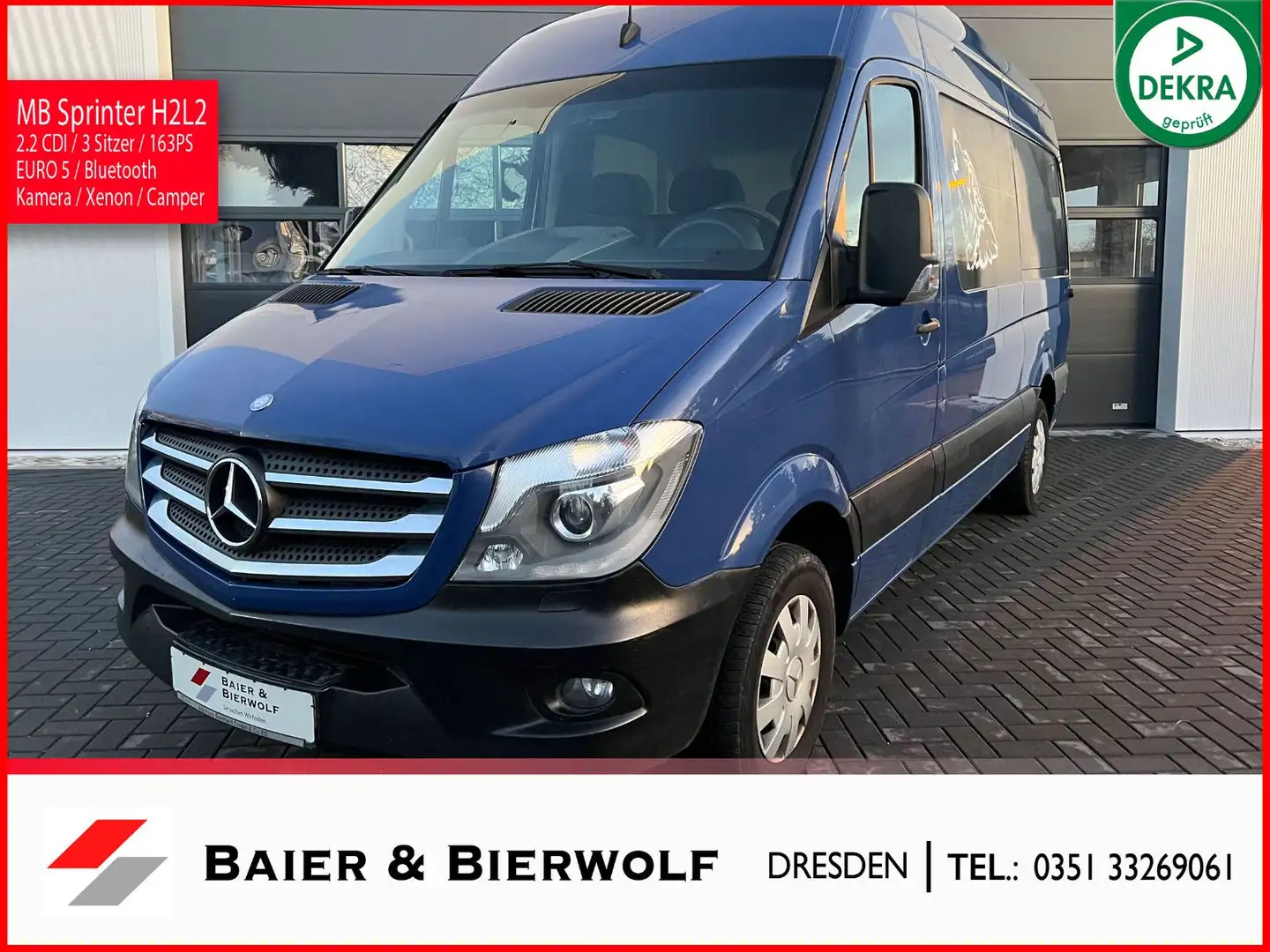 Mercedes-Benz Sprinter II Kasten 316 CDI Klima Kamera Camper Bleu - 1