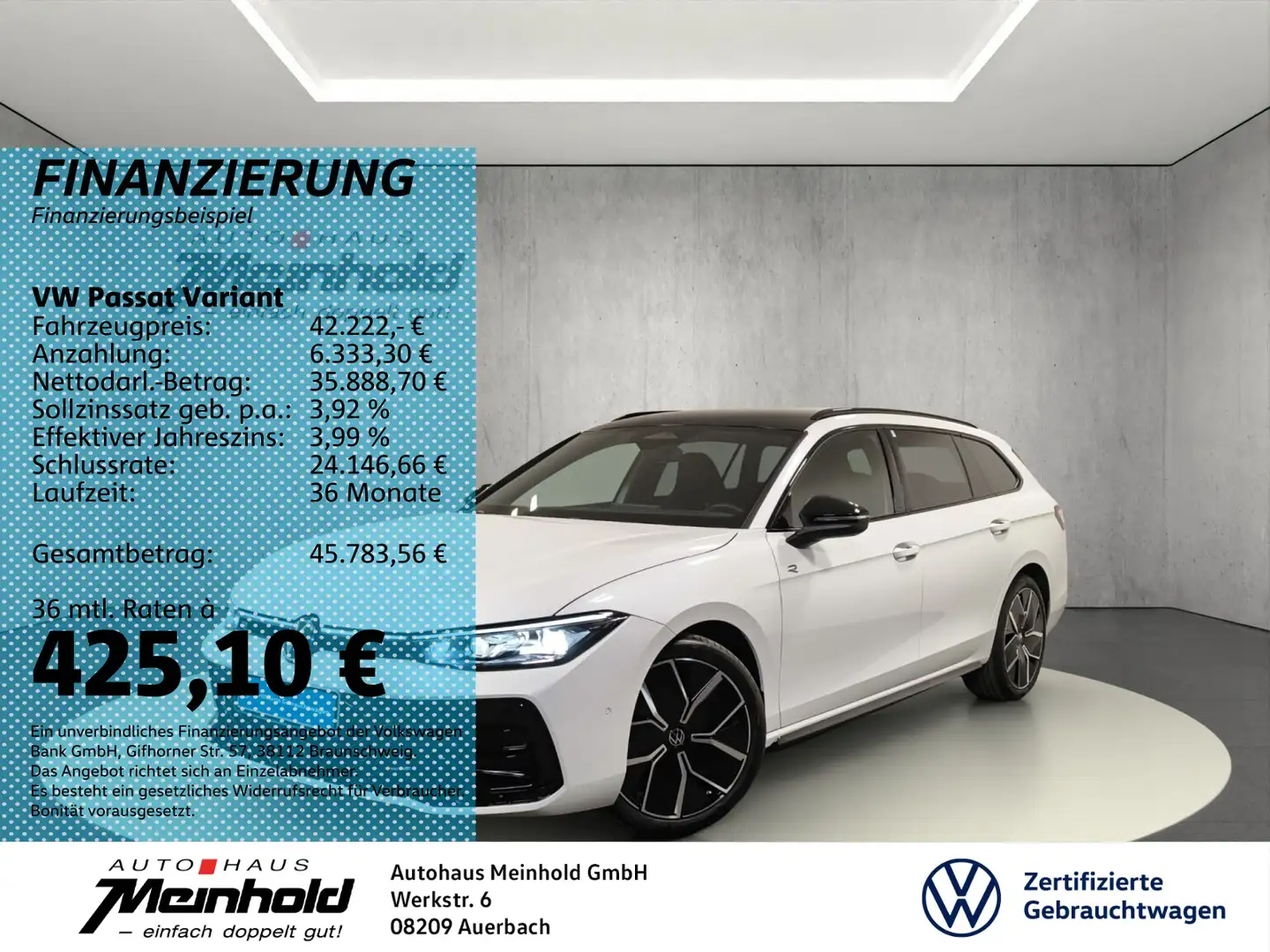 Volkswagen Passat Variant 2.0 TDI DSG R-Line Signature, AHK Weiß - 1