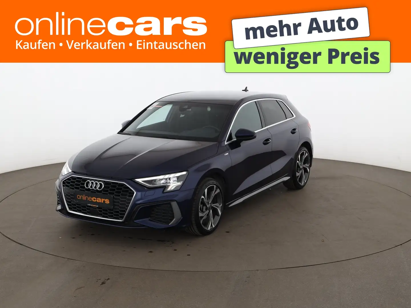 Audi A3 Sportback 35 TDI S-Line Aut LED LEDER NAVI Blau - 1