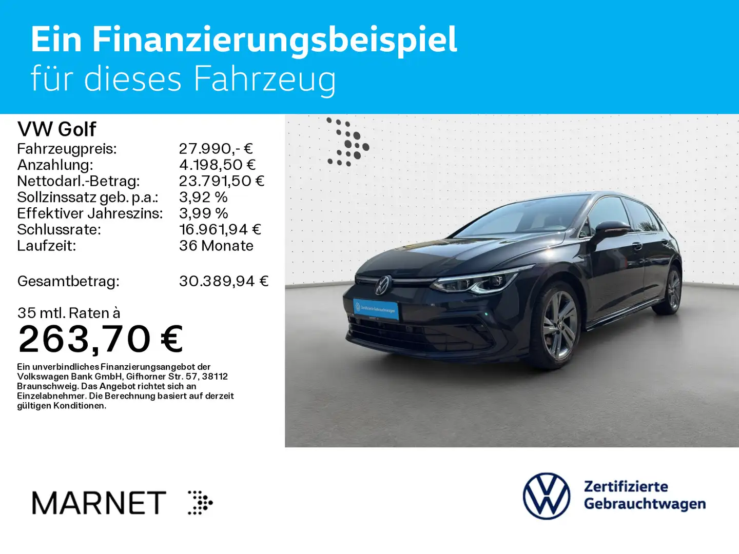 Volkswagen Golf VIII R-Line 1.5 eTSI Navi*Pano*Kamera*DCC*I Grijs - 2