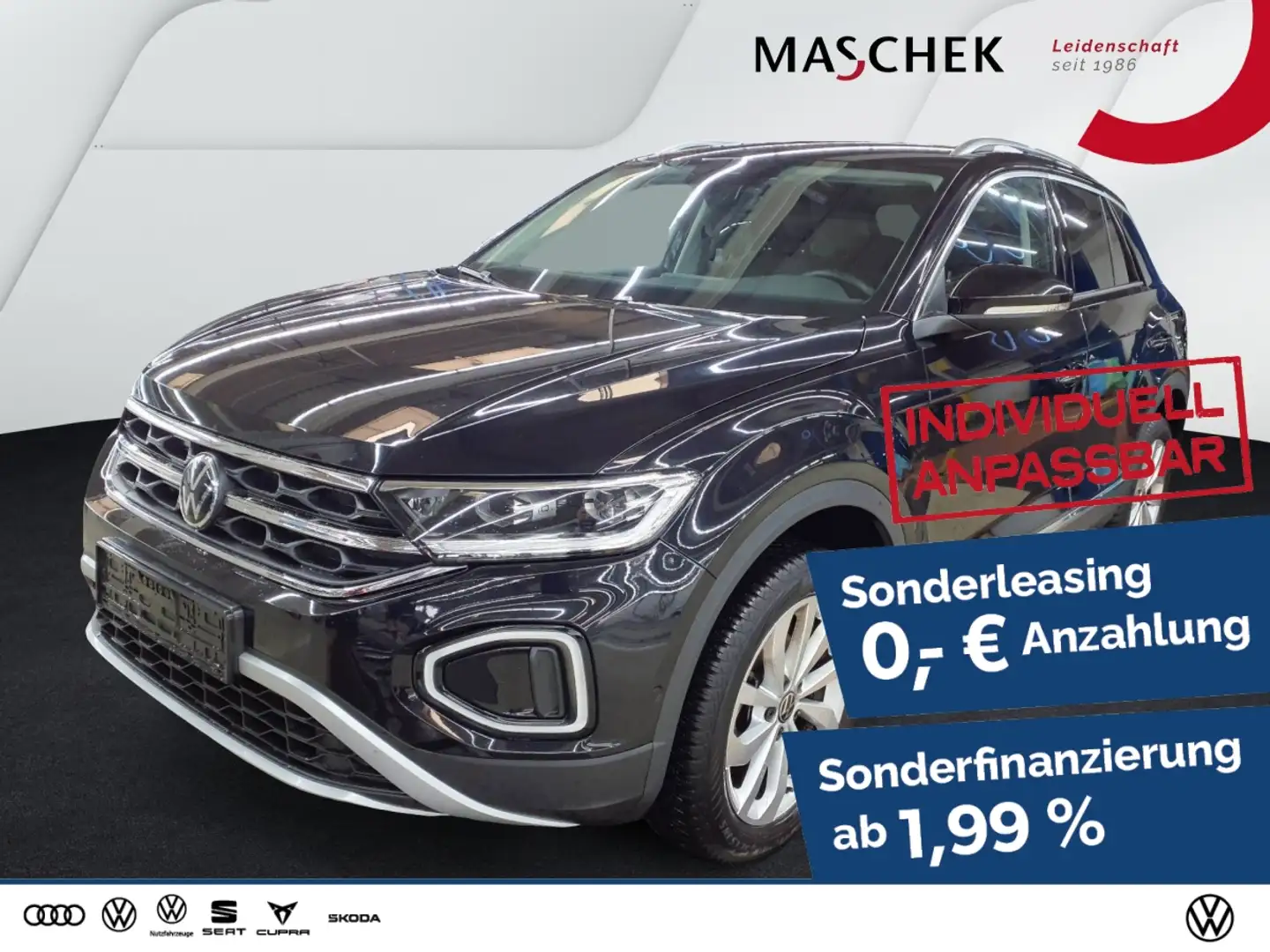 Volkswagen T-Roc Style 1.5 TSI Alcantara AHK Navi Sitzh. PDC GRA Schwarz - 1
