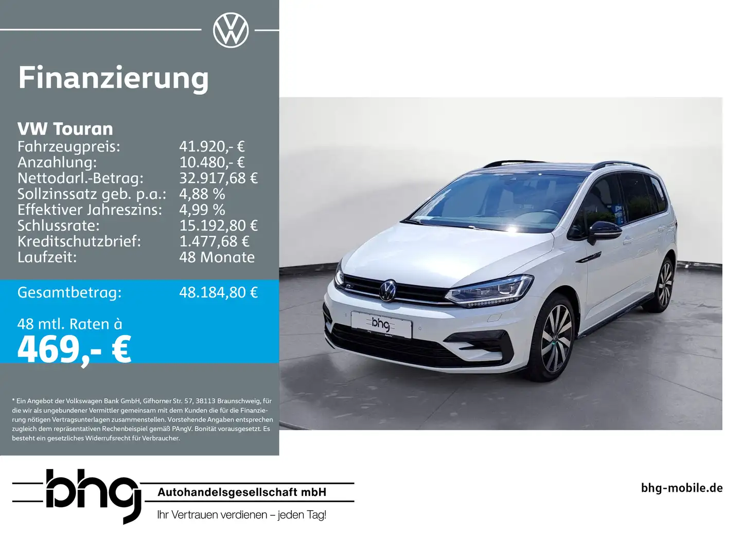 Volkswagen Touran 2.0 TDI DSG HIGHLINE R-LINE *KAMERA *DYNA Schwarz - 1