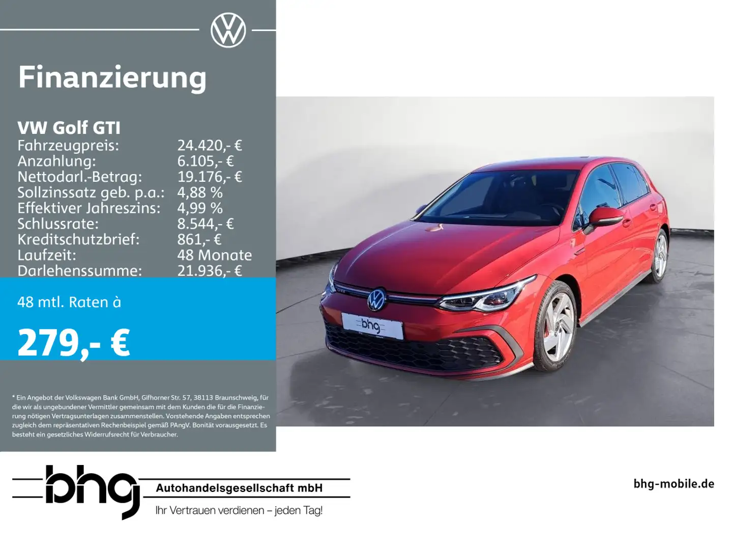 Volkswagen Golf GTI 2.0 TSI Rouge - 1