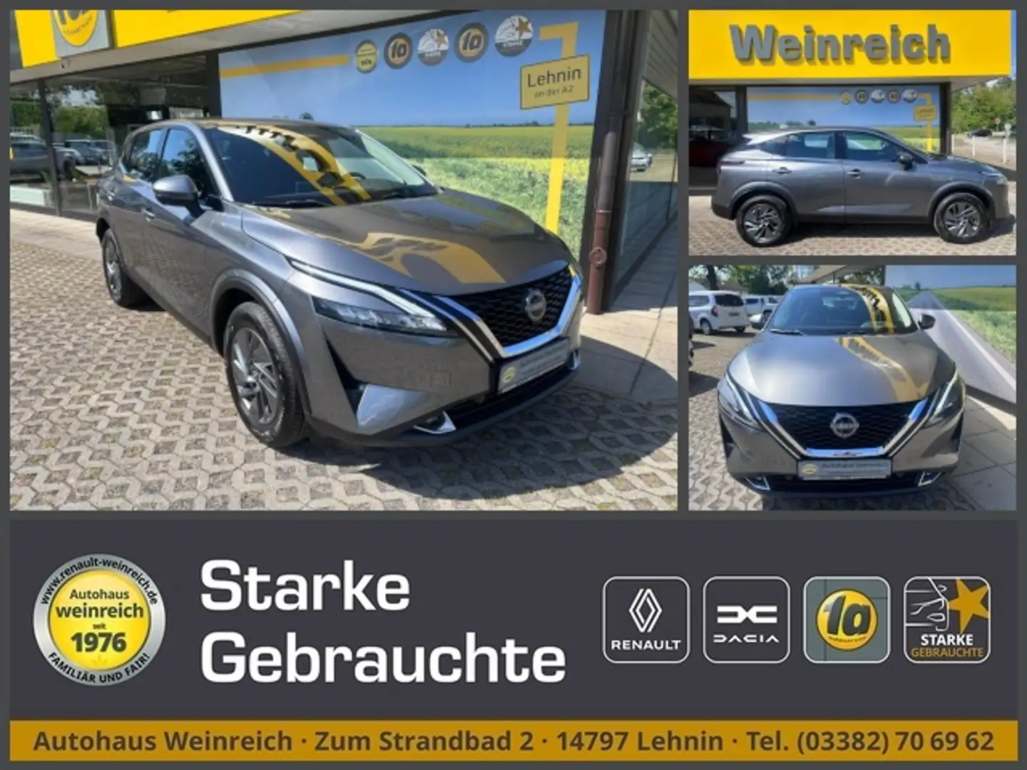 Nissan Qashqai mit Navi, Klima & Winterpaket Klima Navi Grau - 1
