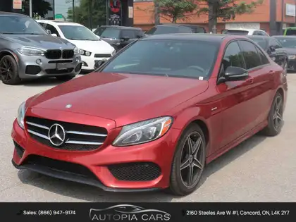 Red 2017 Mercedes-Benz C-Class Sedan All-Wheel Drive Automatic