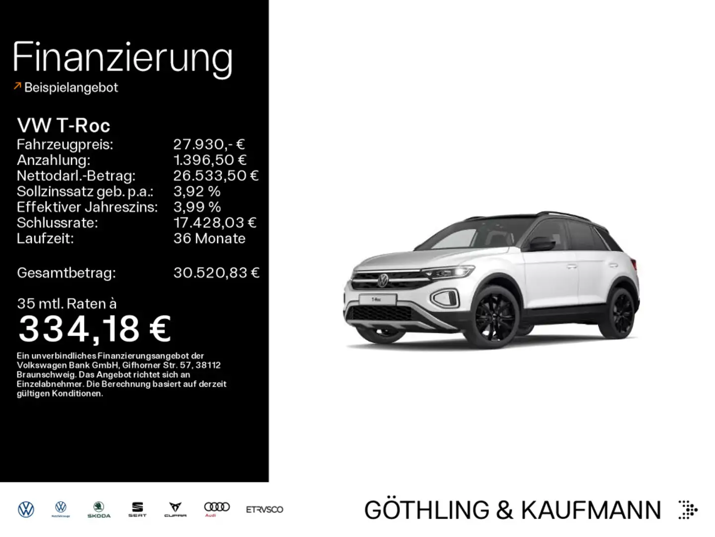 Volkswagen T-Roc Style 1.5 TSI DSG*NAVI*BlackStyle*AHK*KAM* Wit - 1