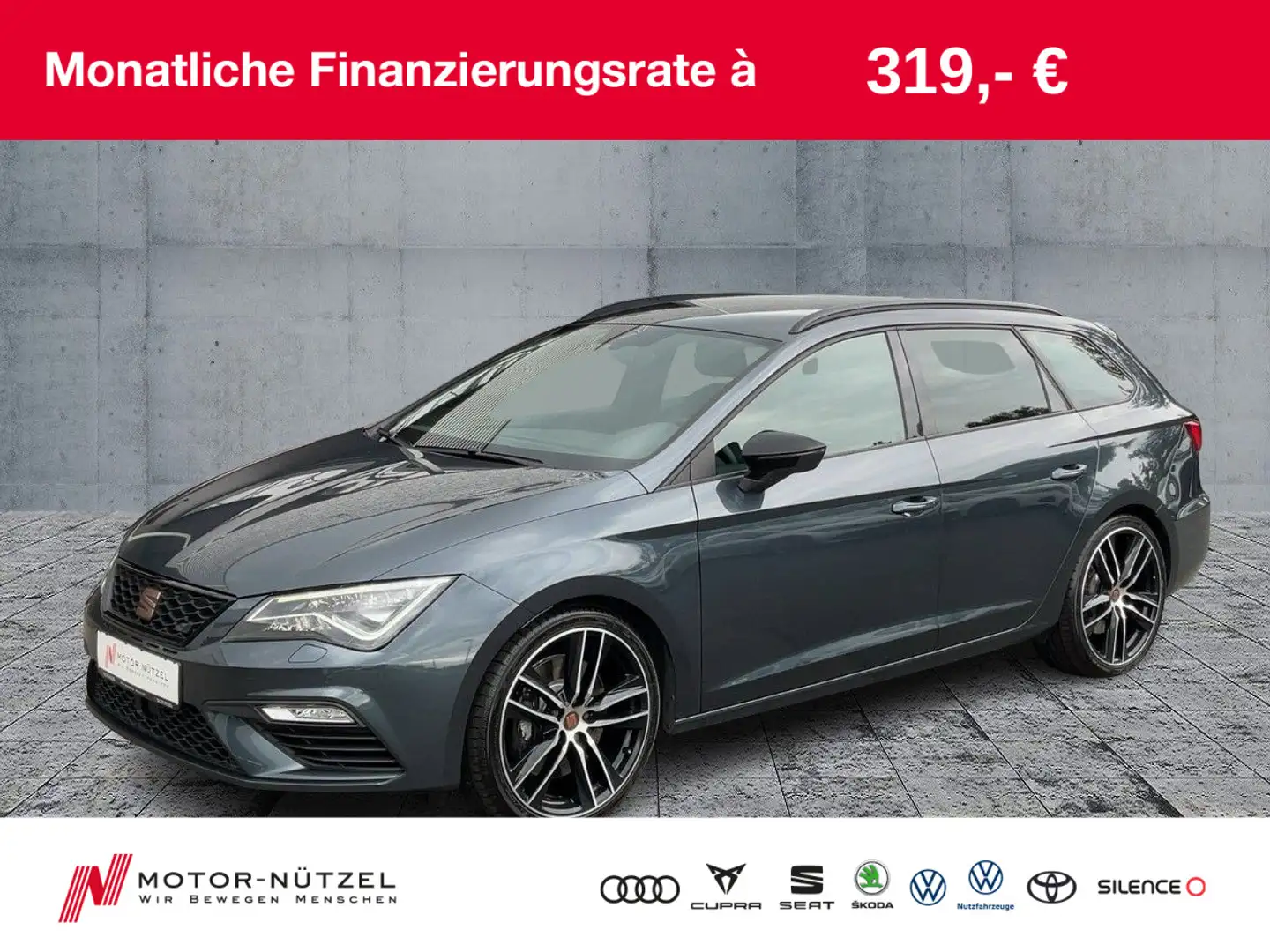 SEAT Leon ST Cupra 300 4Drive LED+NAVI+SHZ+BEATS+DAB Gris - 1