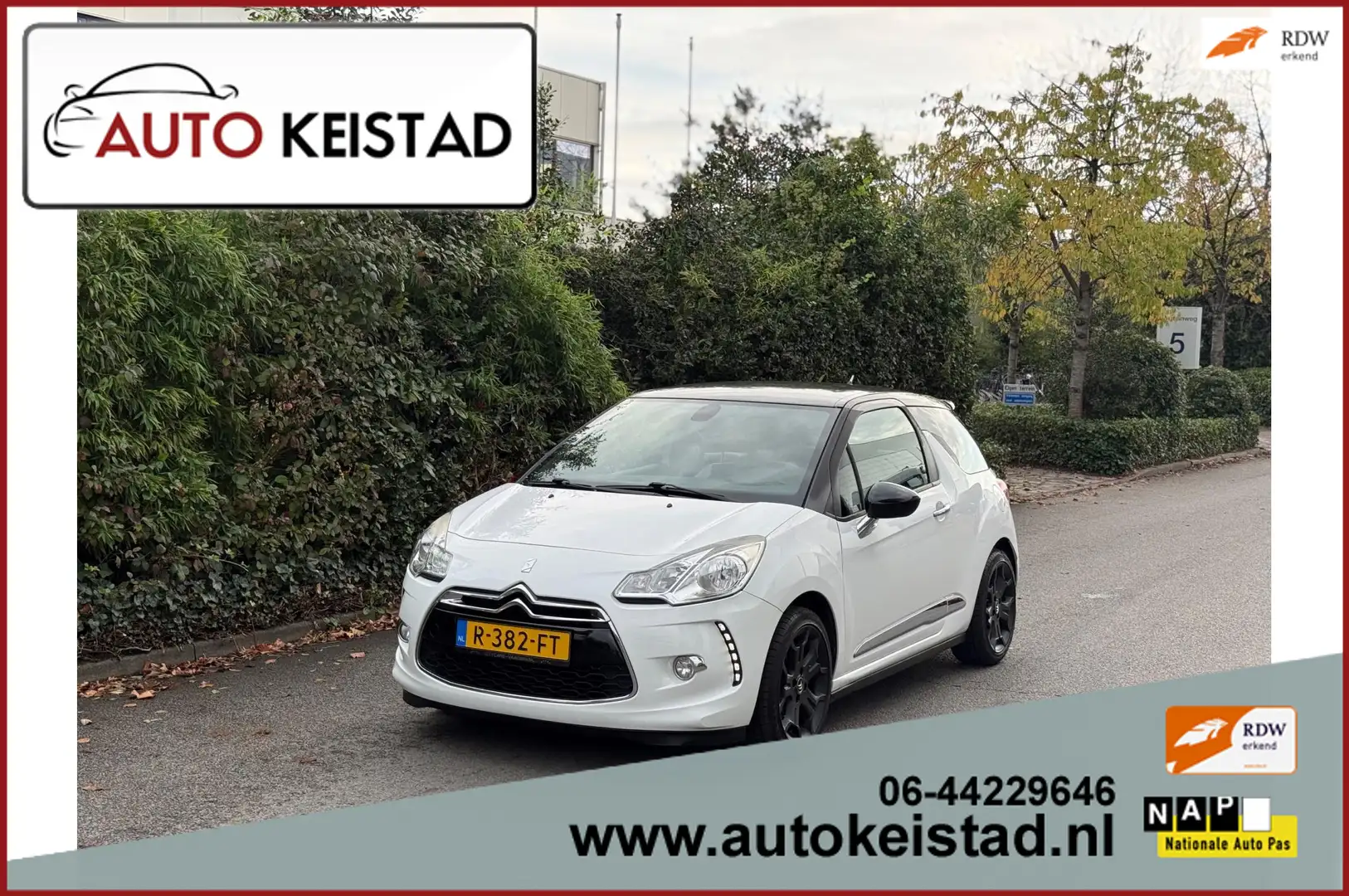 Citroen DS3 1.6 THP SPORT 156PK LEDER/CLIMA/NAVIGATIE! Wit - 1