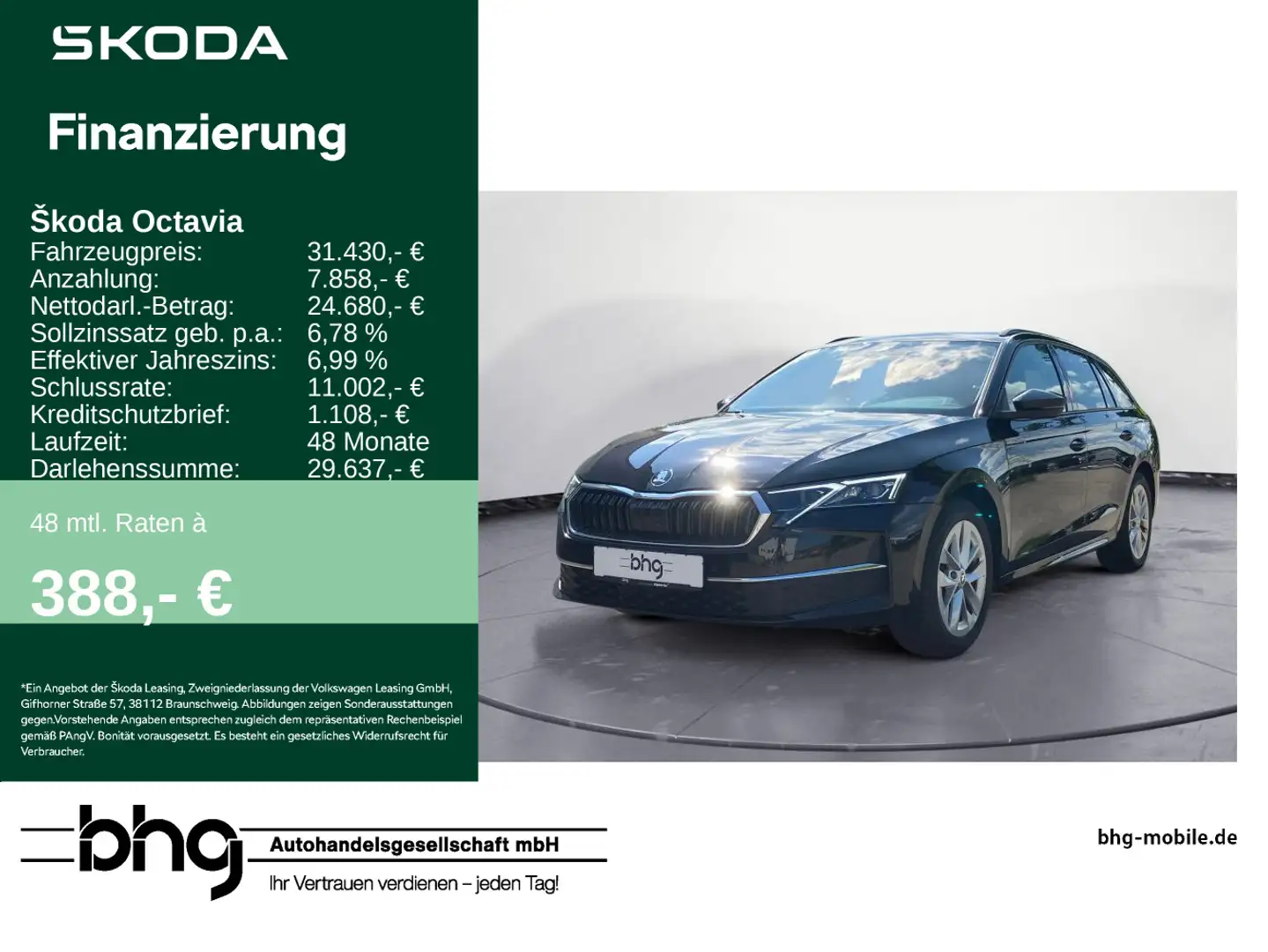 Skoda Octavia Combi 2.0 TDI DSG Selection Zwart - 1