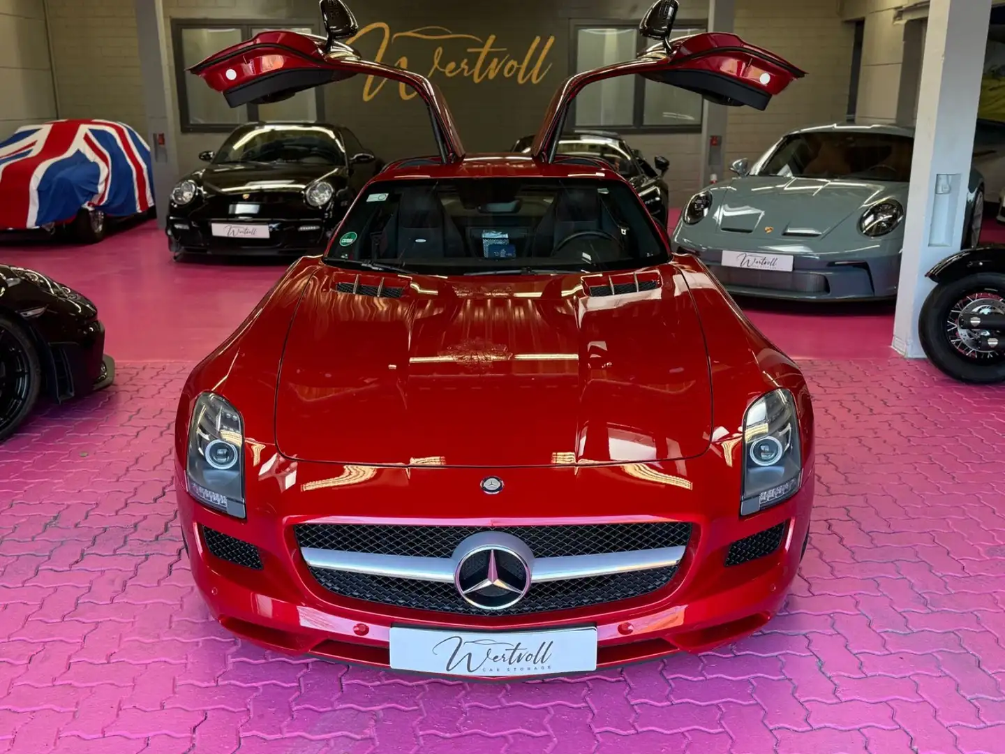Mercedes-Benz SLS Coupe Dt.Fzg.Scheckheft,1.Hand,Carbon,B&O Červená - 1
