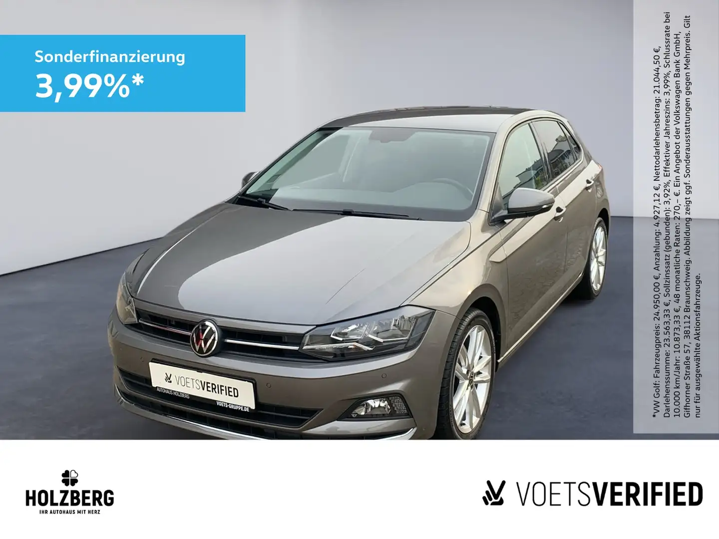 Volkswagen Polo 1.0 TSI Highline LED+NAVI+RFK Grau - 1