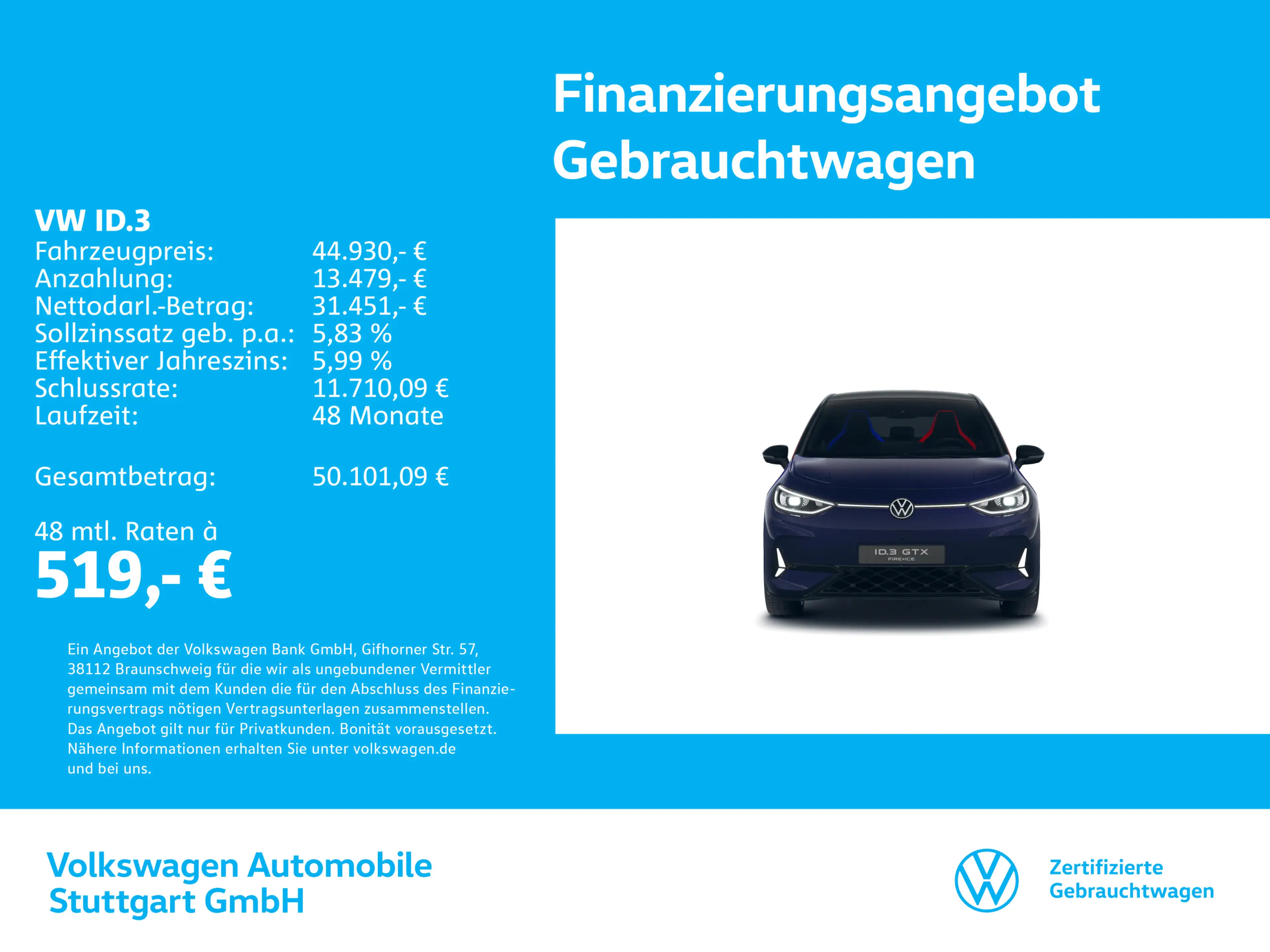 Volkswagen ID.3 GTX Fire & Ice Kamera Navi LED Stdhzg AHK — photo 2