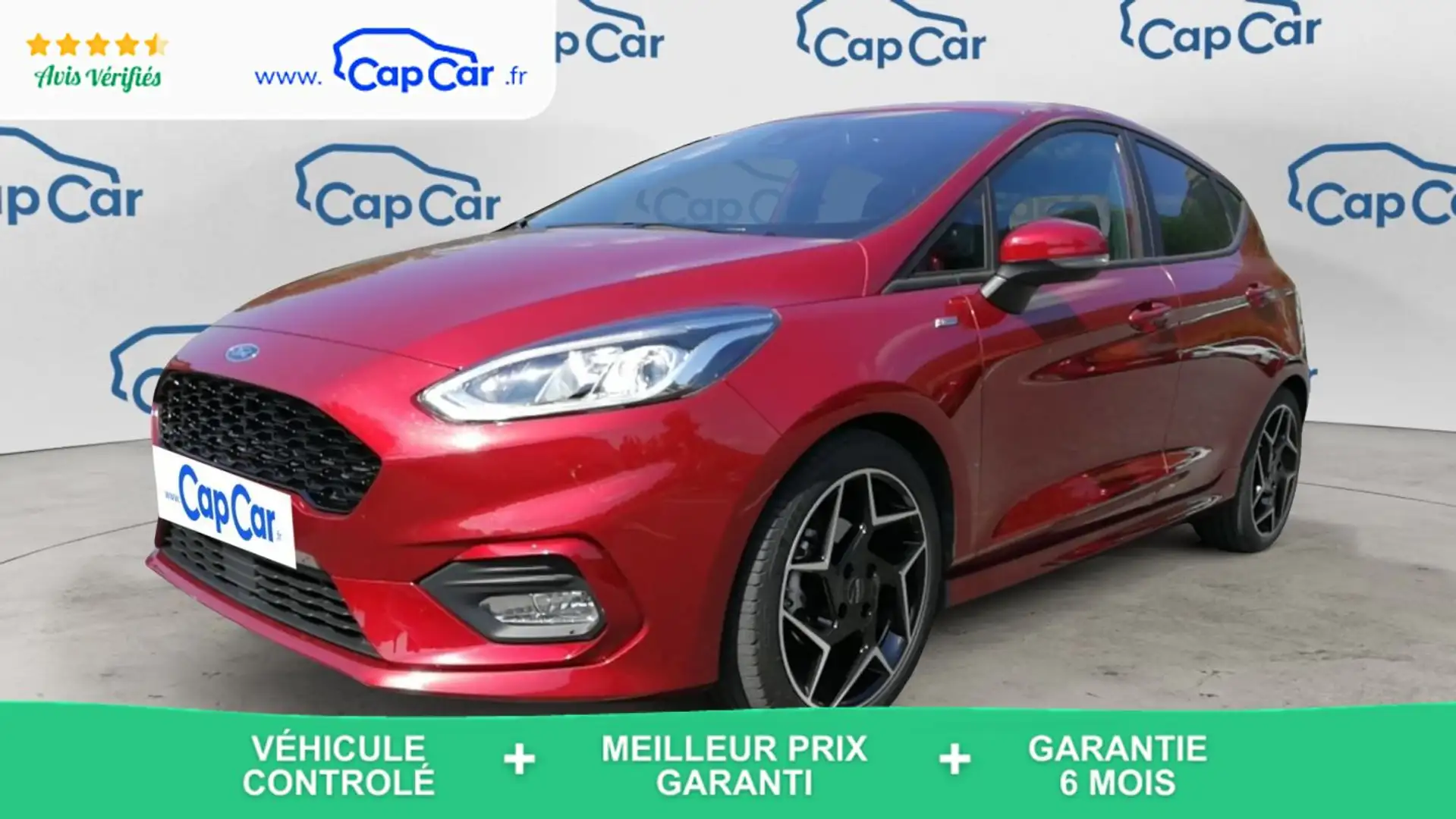 Ford Fiesta VII 1.0 EcoBoost Hybrid 125 ST-Line - Entretien co Rouge - 1
