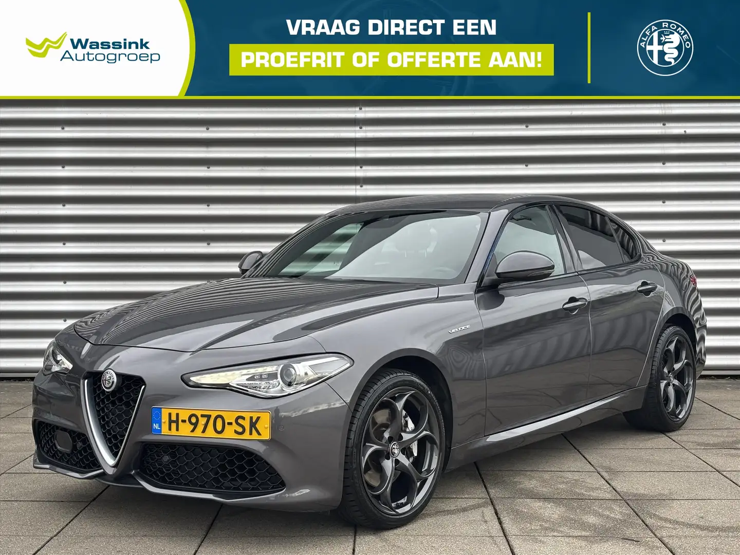 Alfa Romeo Giulia 2.0 TURBO 280pk Aut AWD Veloce I Navigatie I Camer Gris - 1