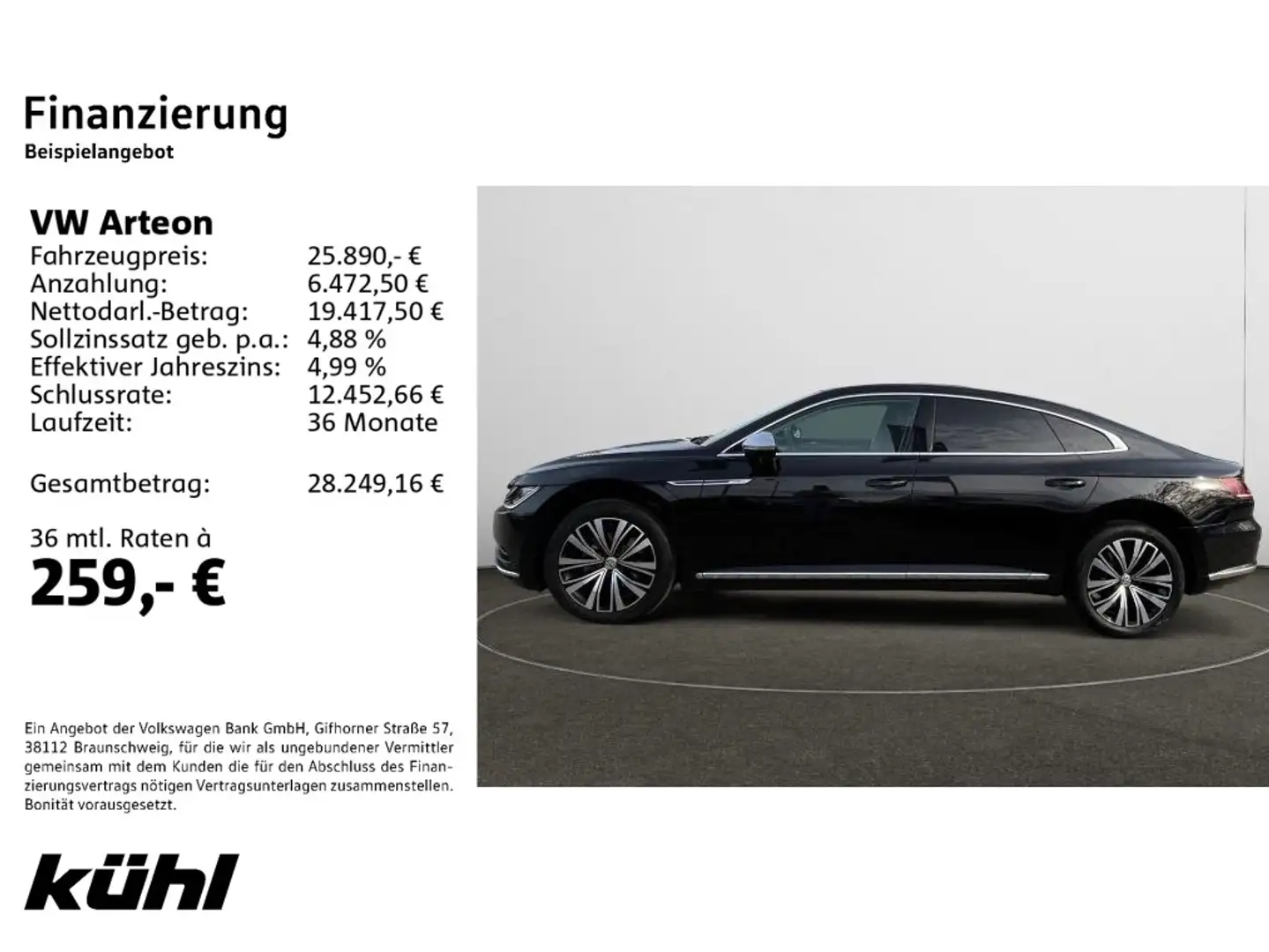Volkswagen Arteon 2.0 TSI DSG Elegance Navi,Pano, Schwarz - 2