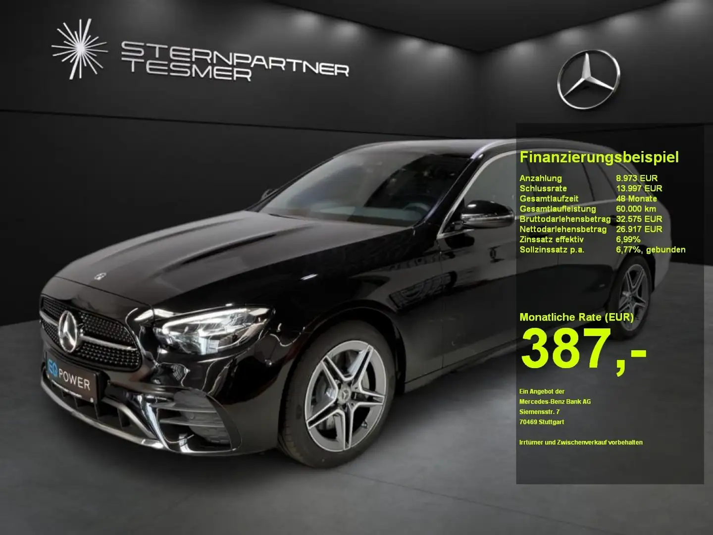 Mercedes-Benz E 300 e T-Modell AMG, Memory, AHK, Kamera, Totw. Schwarz - 1