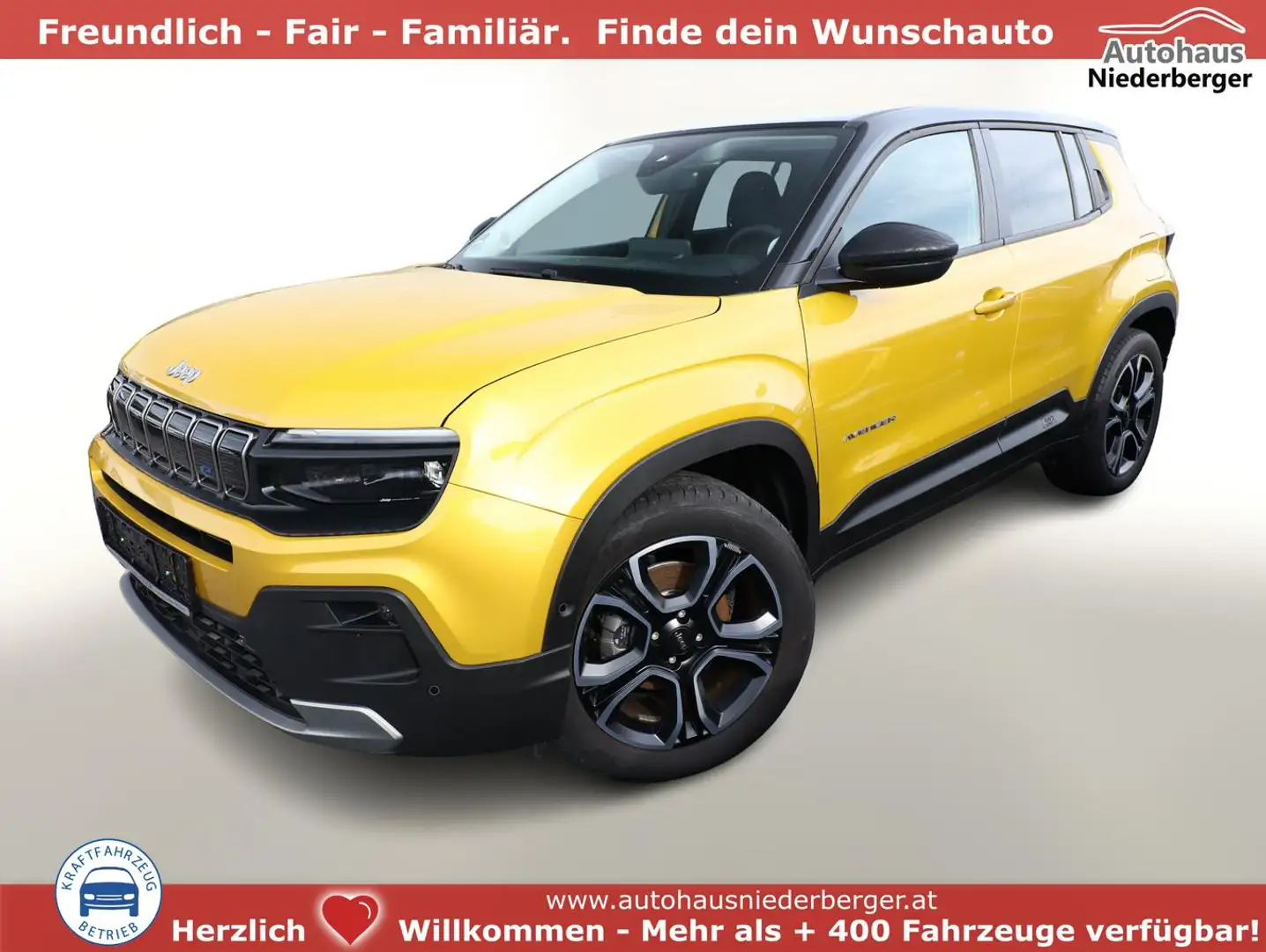 Jeep Avenger Summit 54 kWh Nav eHK Keyl Kam SHZ ACC 115 kW (... Jaune - 1