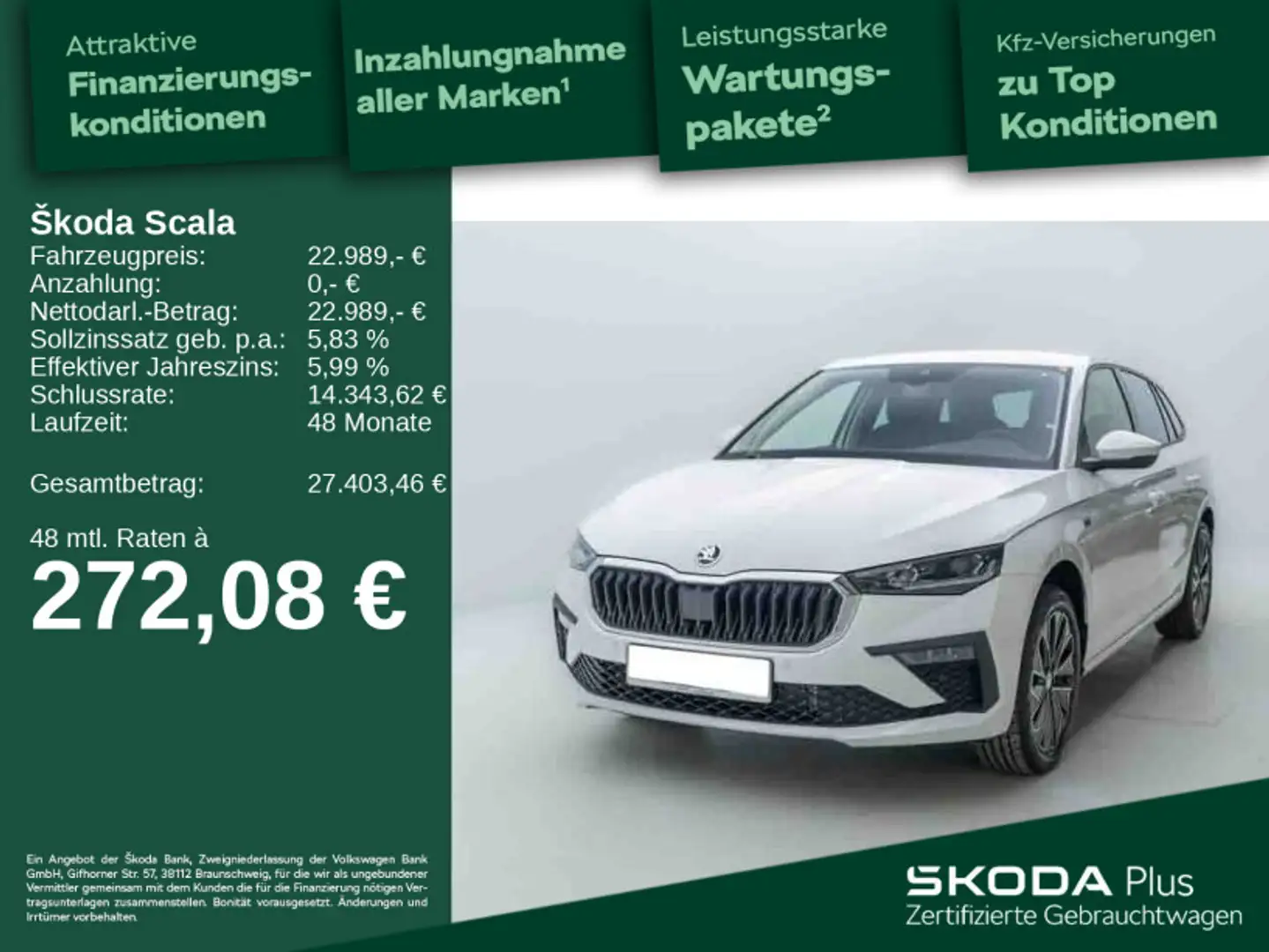 Skoda Scala Drive 1.0 TSI DSG*MATRIX-LED*SHZ*AHKV*RFK Weiß - 1
