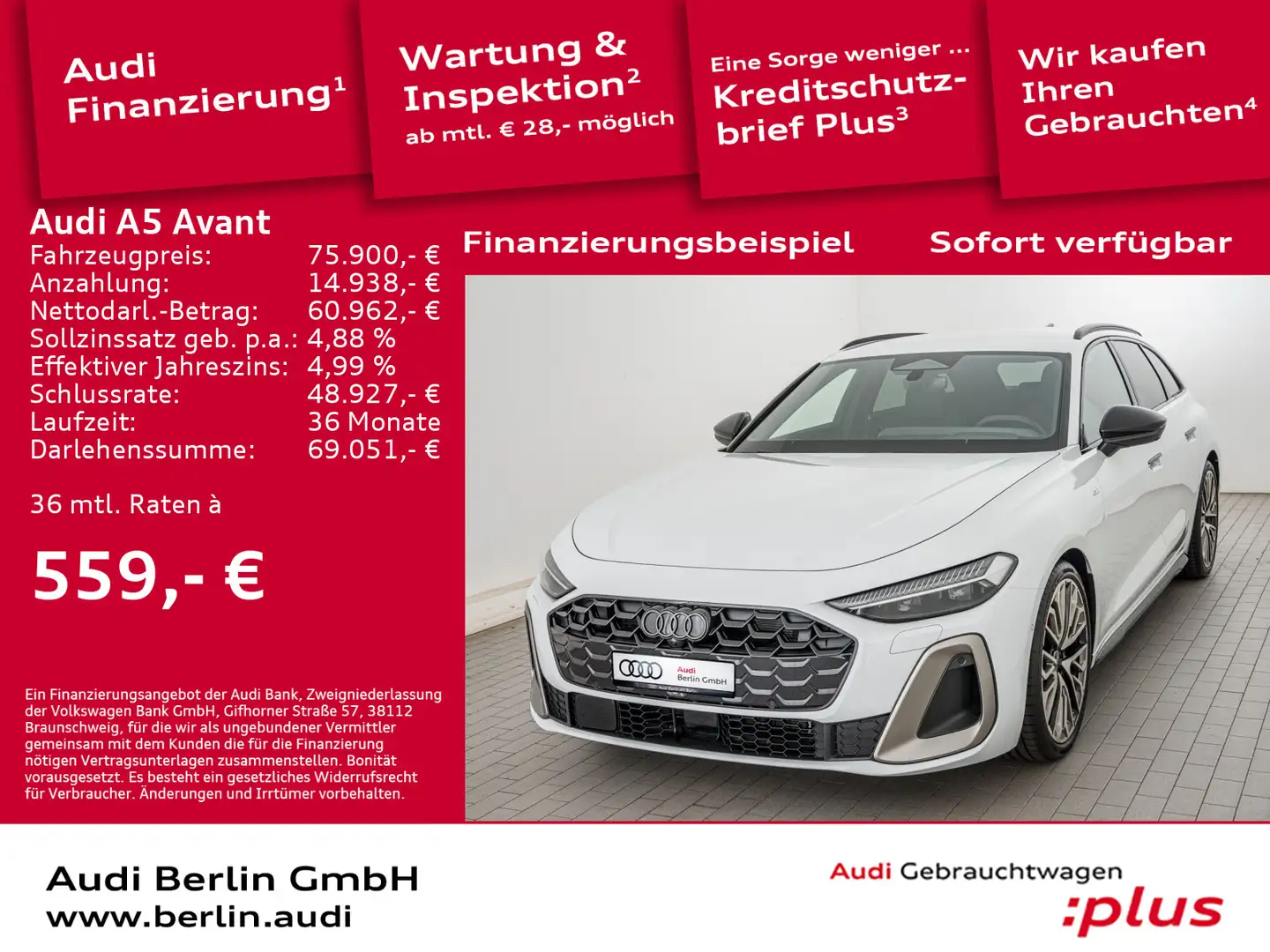 Audi A5 TDI quattro S tronic Weiß - 1