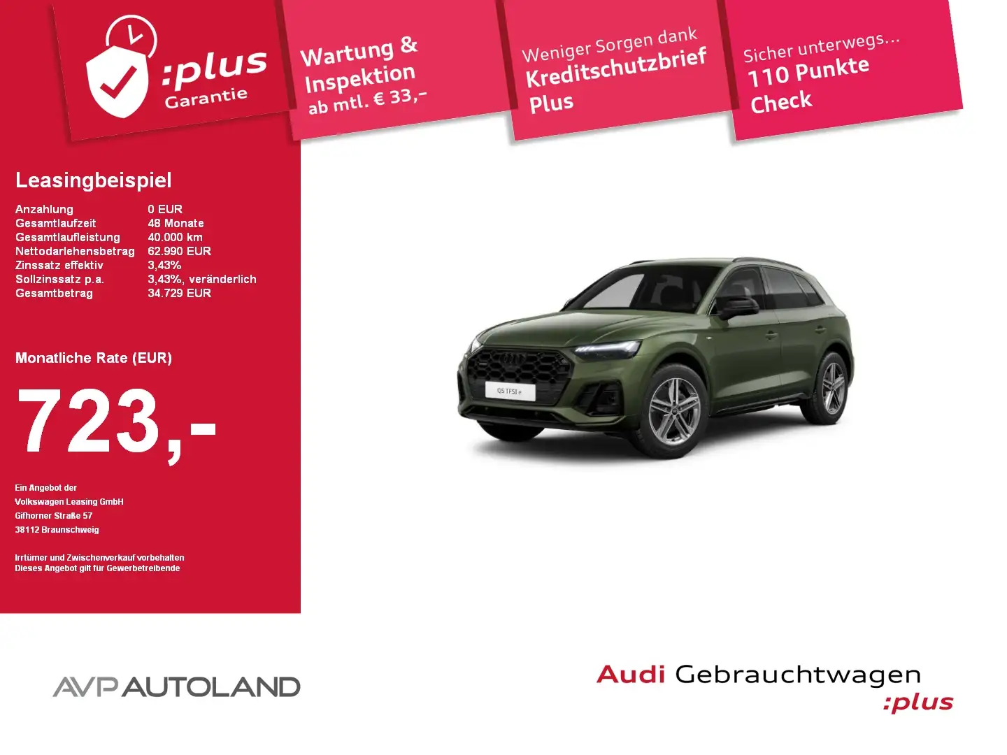 Audi Q5 50 TFSI e quattro S tronic S line | NAVI | Grün - 1