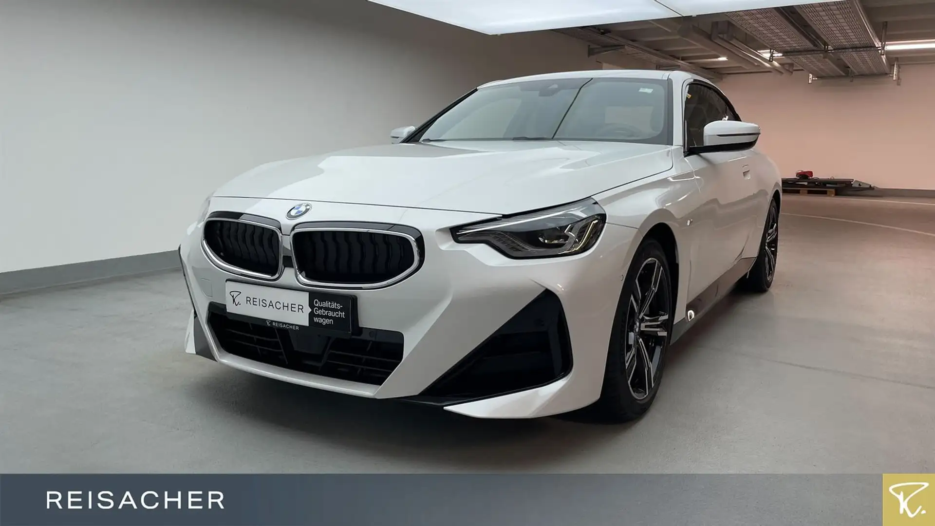 BMW 230 i A Coupé M-Sport,el.Sitz+Mem,AHK,Leder,Autom Blanc - 1