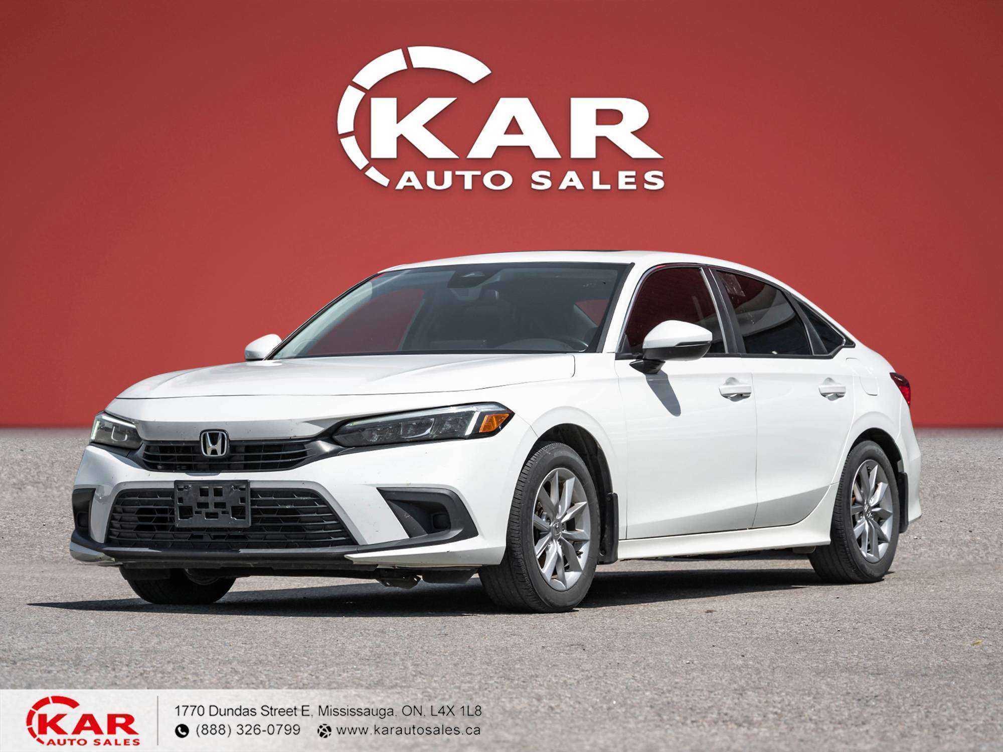 White 2022 Honda Civic Sedan Front-Wheel Drive Automatic