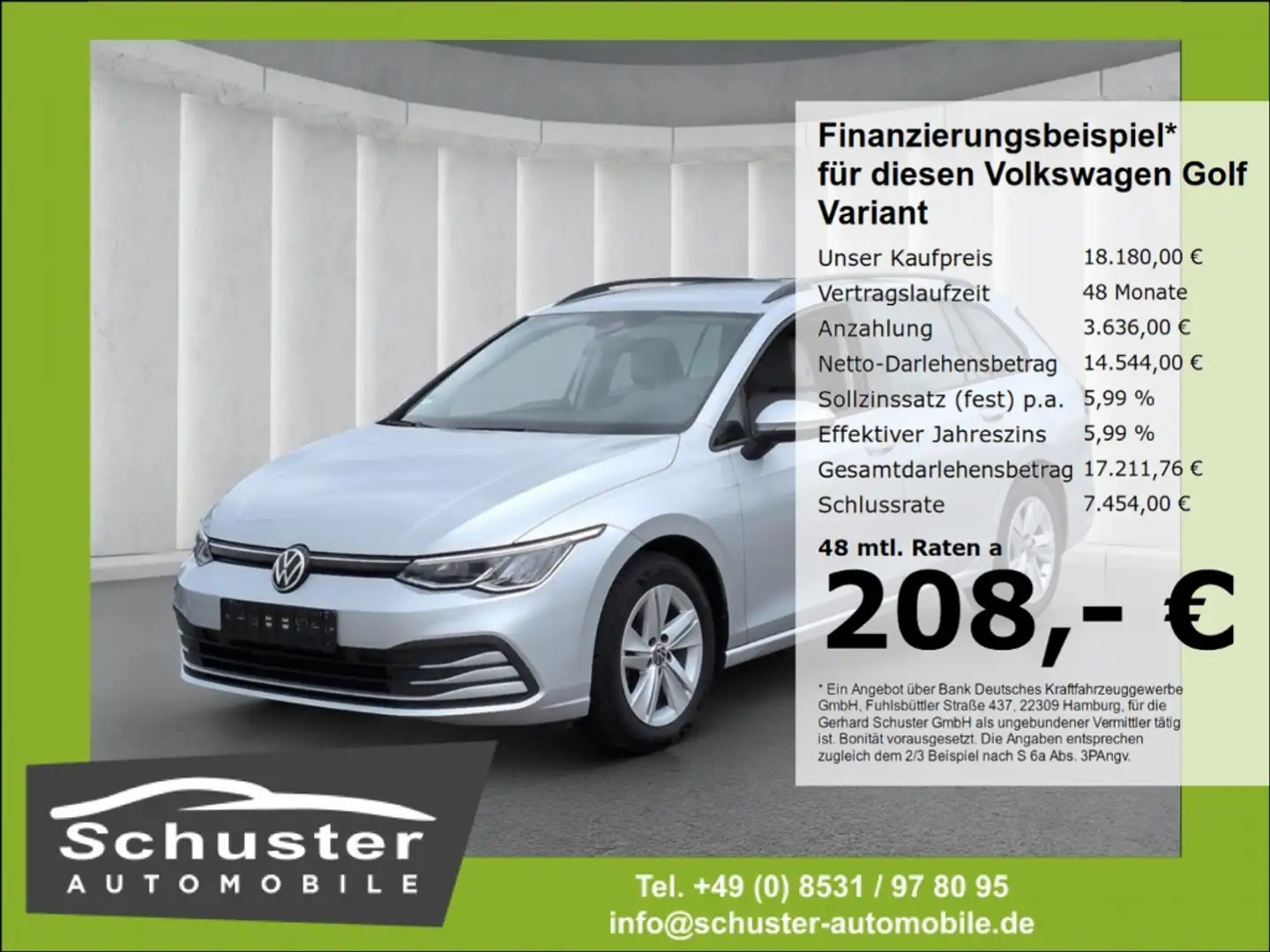Volkswagen Golf Variant VIII Life 2.0TDI*DSG LED ACC Navi+ Silber - 1