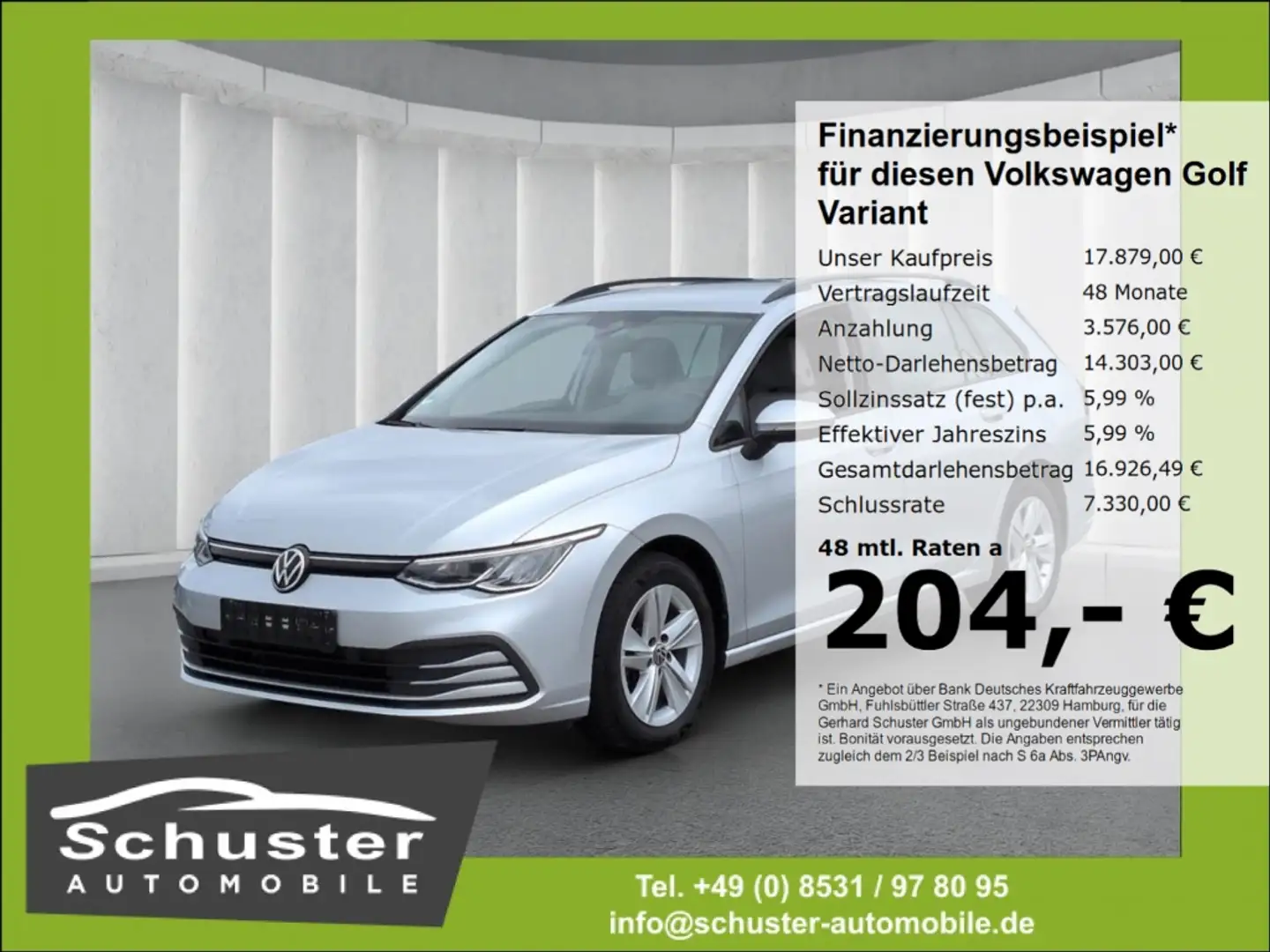 Volkswagen Golf Variant VIII Life 2.0TDI*DSG LED ACC Navi+ Silber - 1