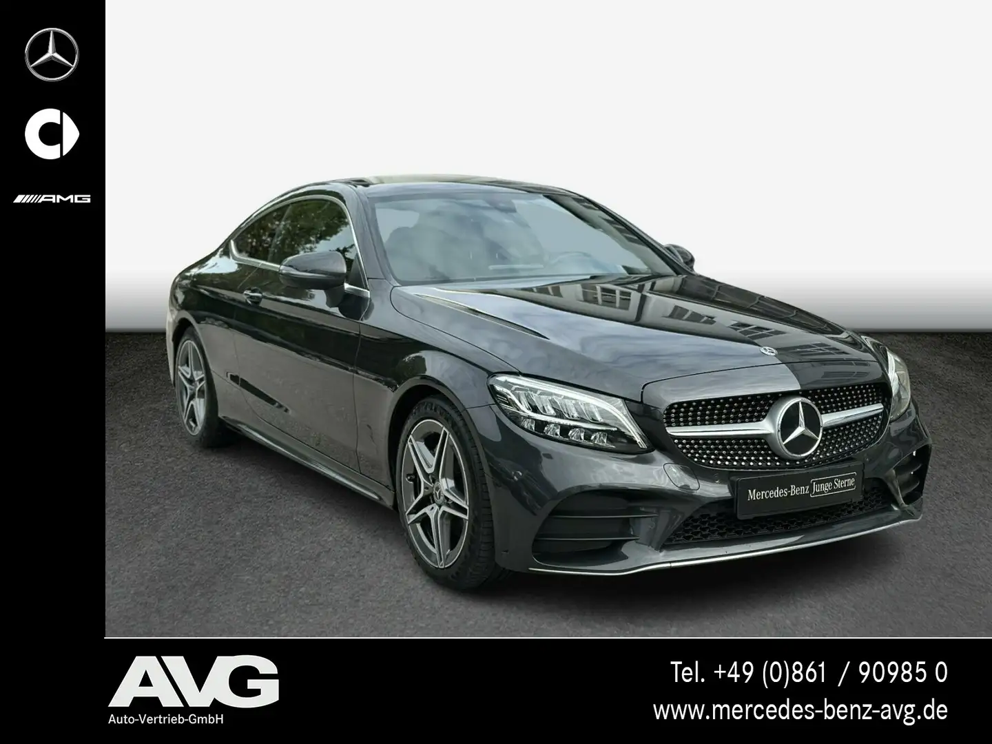 Mercedes-Benz C 200 C 200 Coupé AMG Distronic Kamera LED 360°Guard Gris - 2