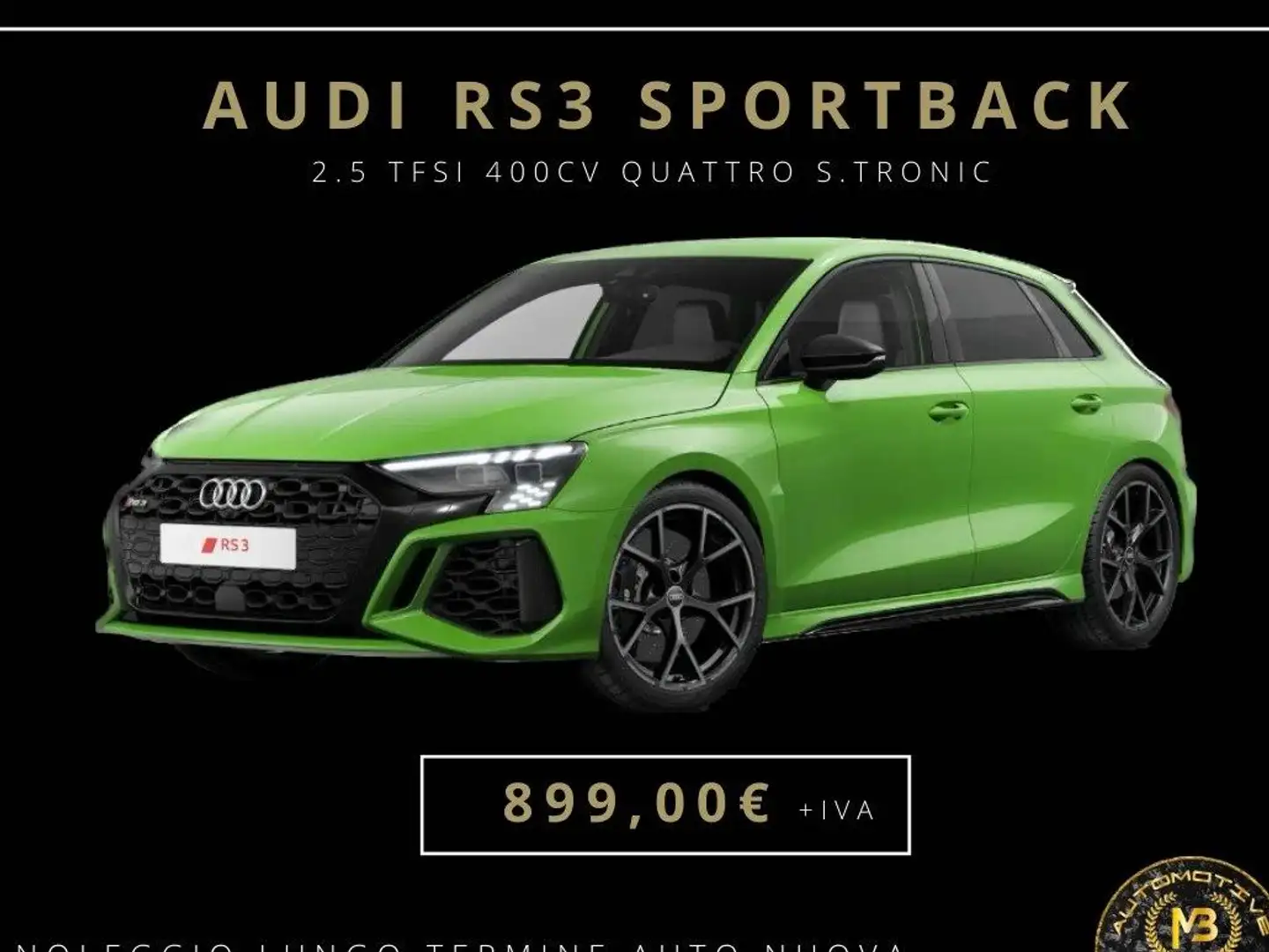 Audi RS3 RS3 Sportback NOLEGGIO LUNGO TERMINE 899,00€ Verde - 1