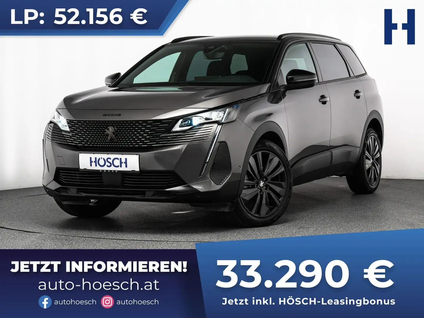Peugeot 5008 1,2 PureTech 130 GT 7-Sitzer BLACK -37% Grau - 1