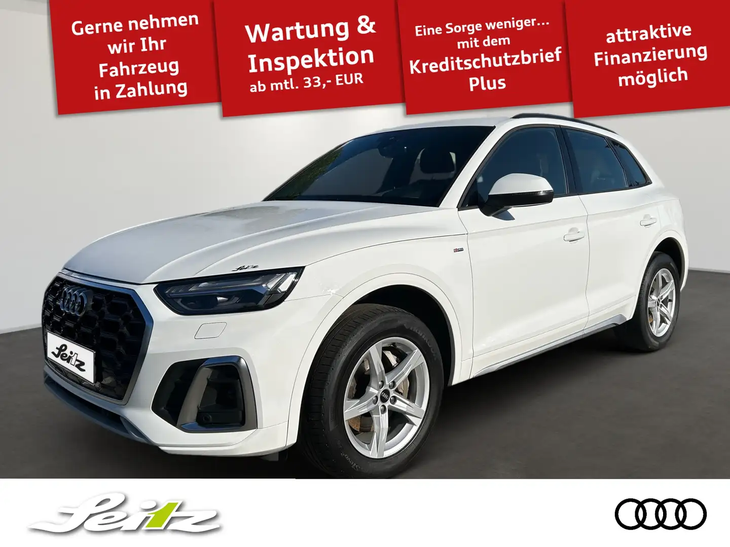 Audi Q5 40 TDI quattro S line *AHK*STANDH*MATRIX*NAVI* Weiß - 1