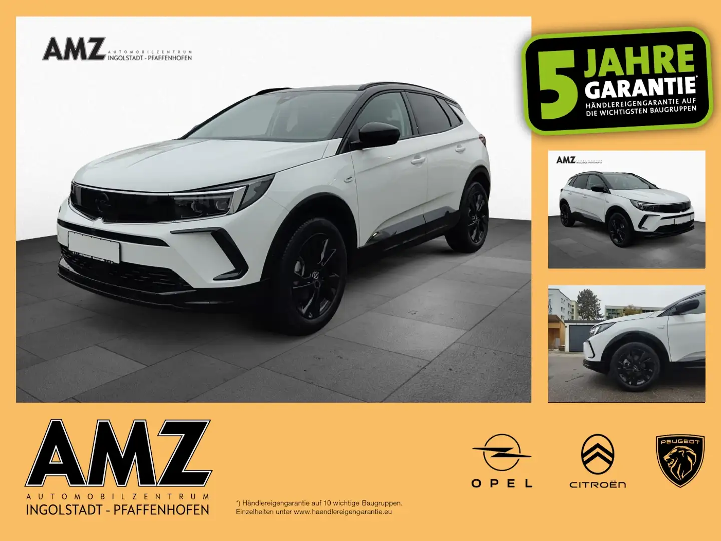 Opel Grandland 1.2 Turbo GS-Line Navi 360-Kam PDC LED Weiß - 1