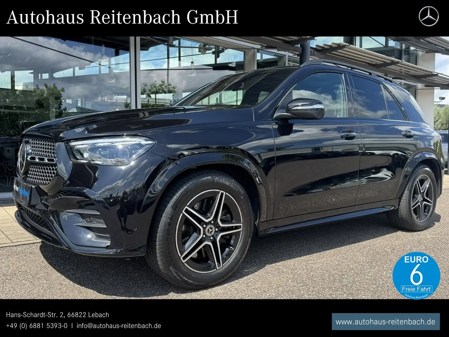 Mercedes-Benz GLE 350 GLE350de 4M AMG+PANO+DISTR AHK+NIGHT+BURMEST+HUD Zwart - 1
