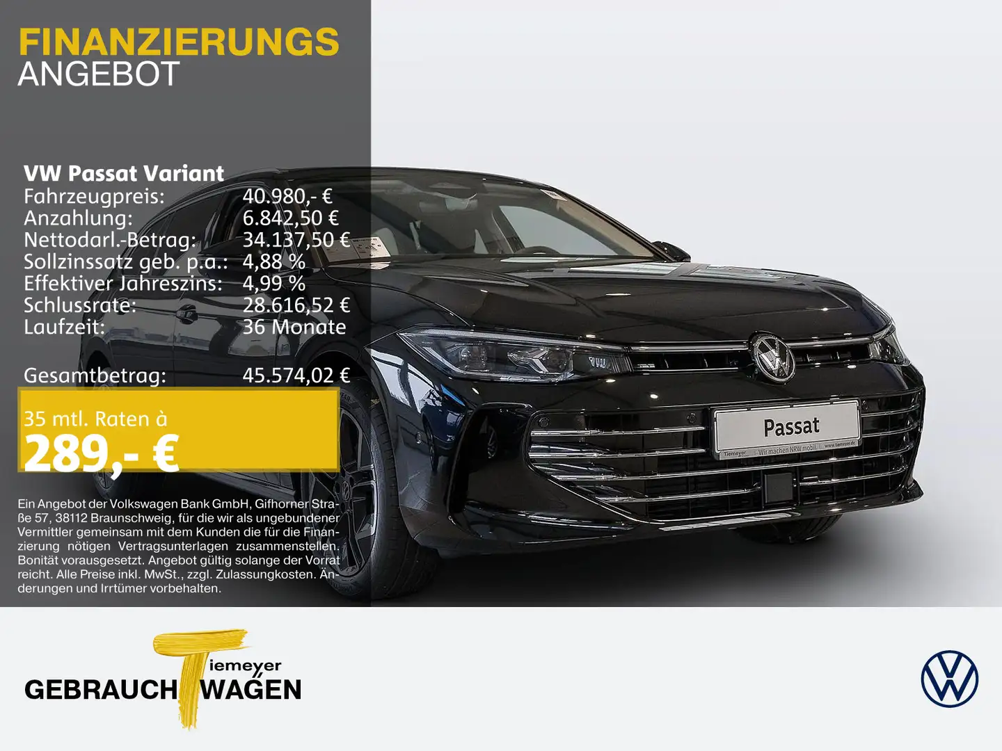 Volkswagen Passat Variant 2.0 TDI SCR DSG ELEGANCE AREA VI Schwarz - 1