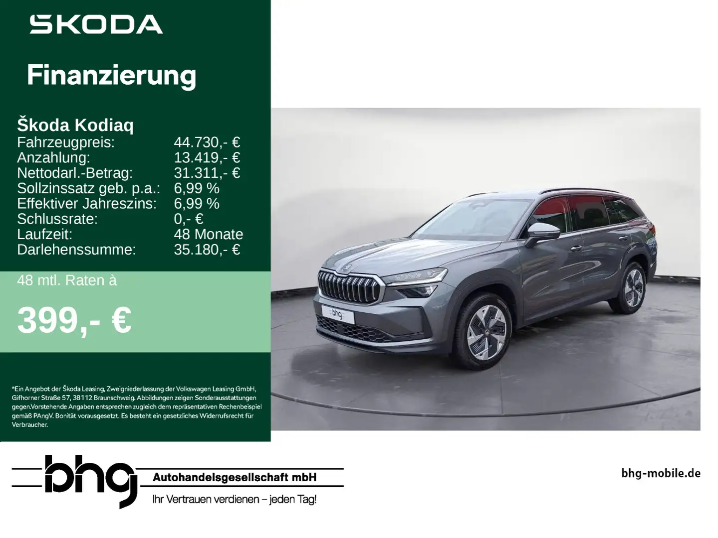 Skoda Kodiaq 2.0 TDI 4x4DSG Selection Navi Sitzheizung Grau - 1