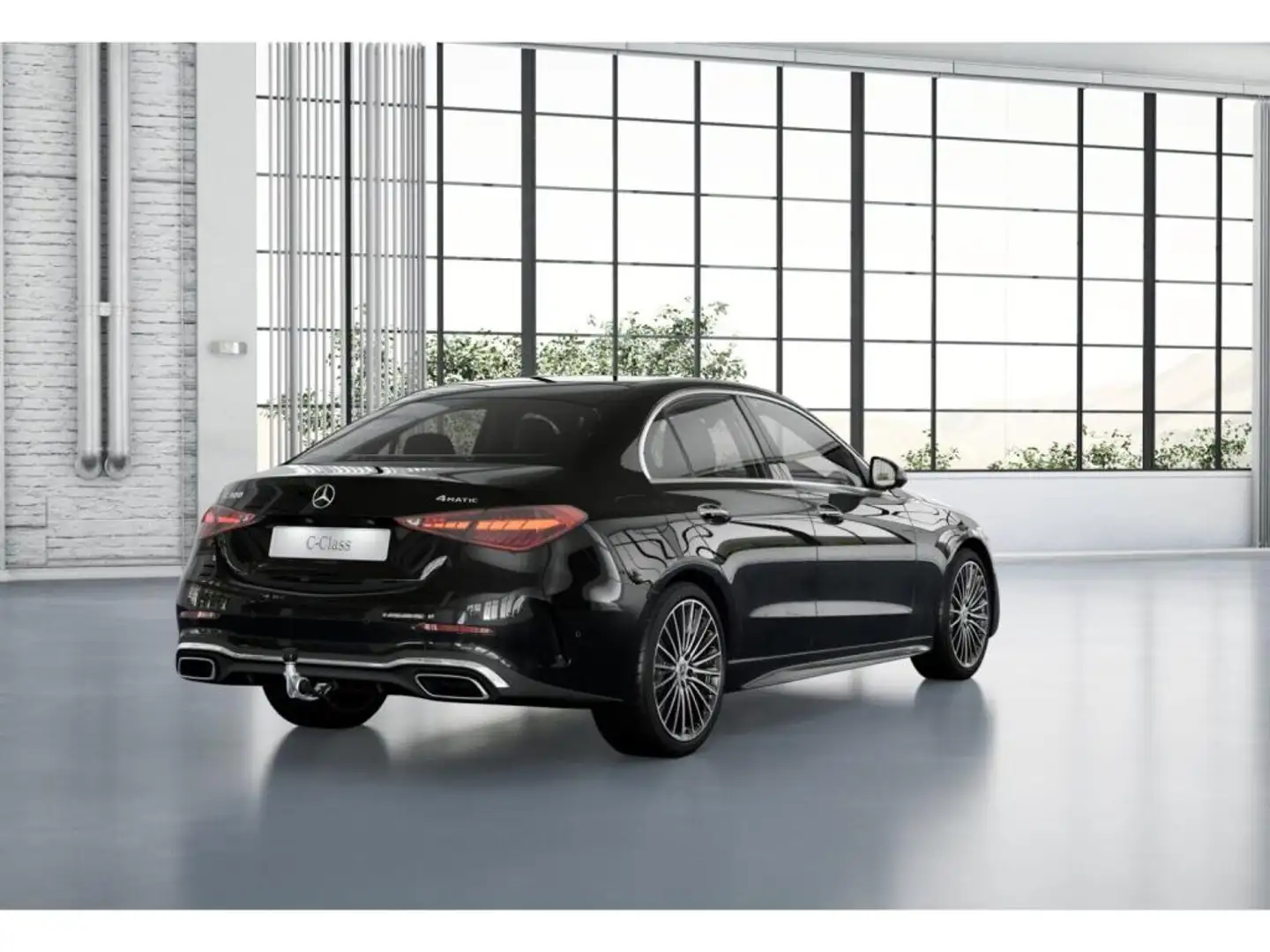 Mercedes-Benz C 300 4M AMG-Sport/360/AHK/Burm/Totw/Distr/Memo Schwarz - 2