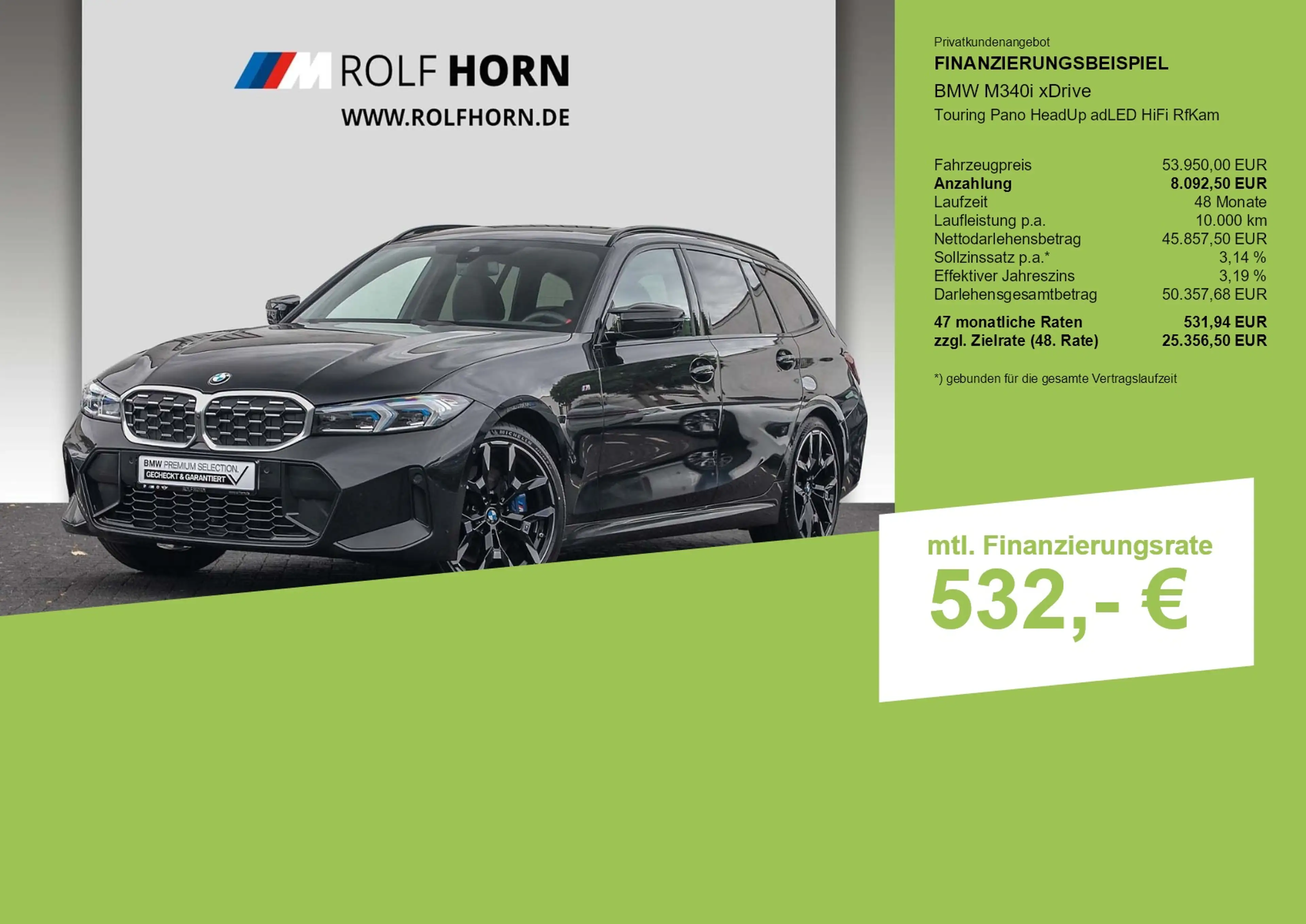 BMW 340 M340i xDrive Touring Pano HeadUp adLED HiFi RfKam — photo 3