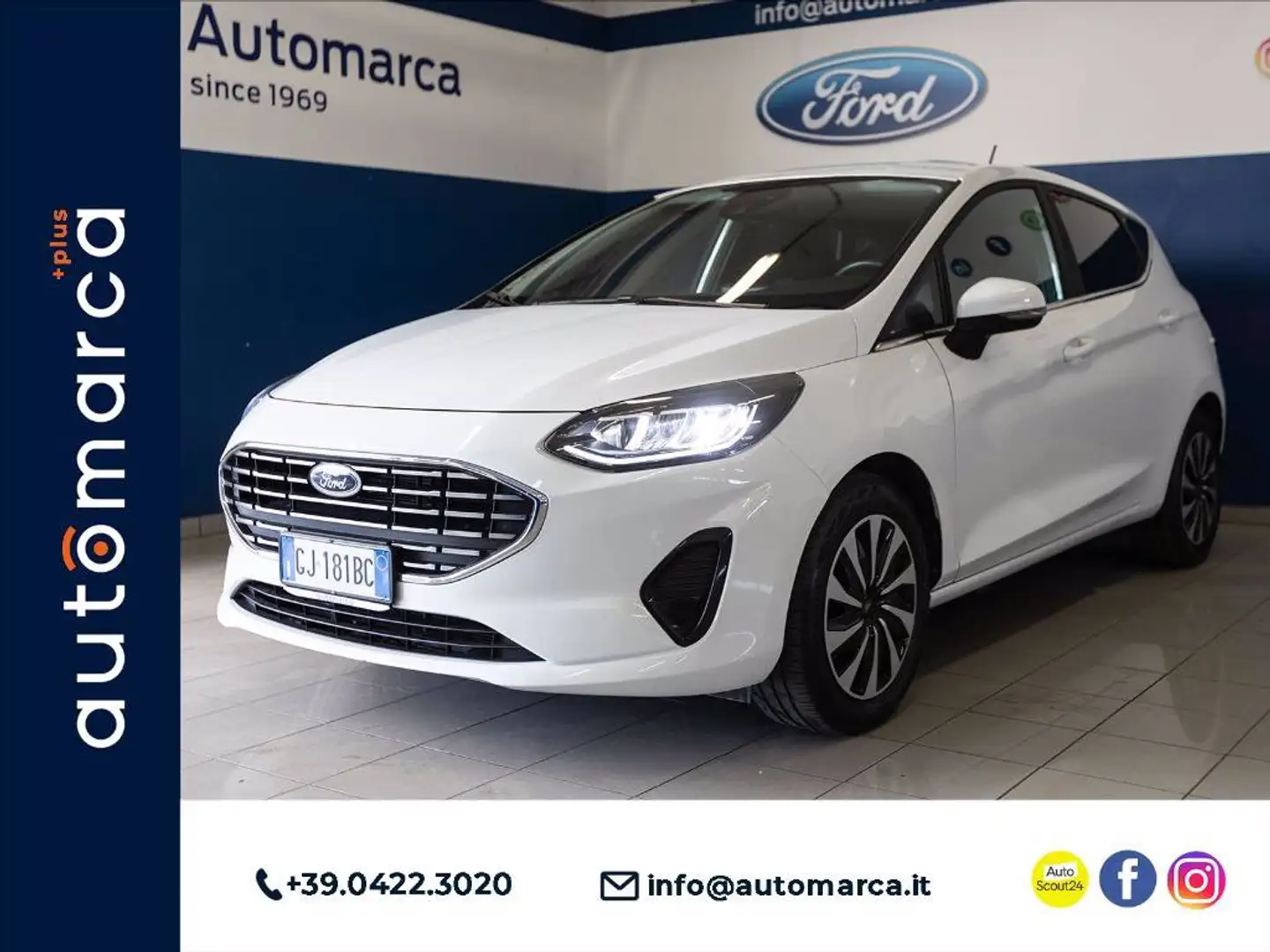 Ford Fiesta 5p 1.0 ecoboost h Titanium 125cv Bianco - 1