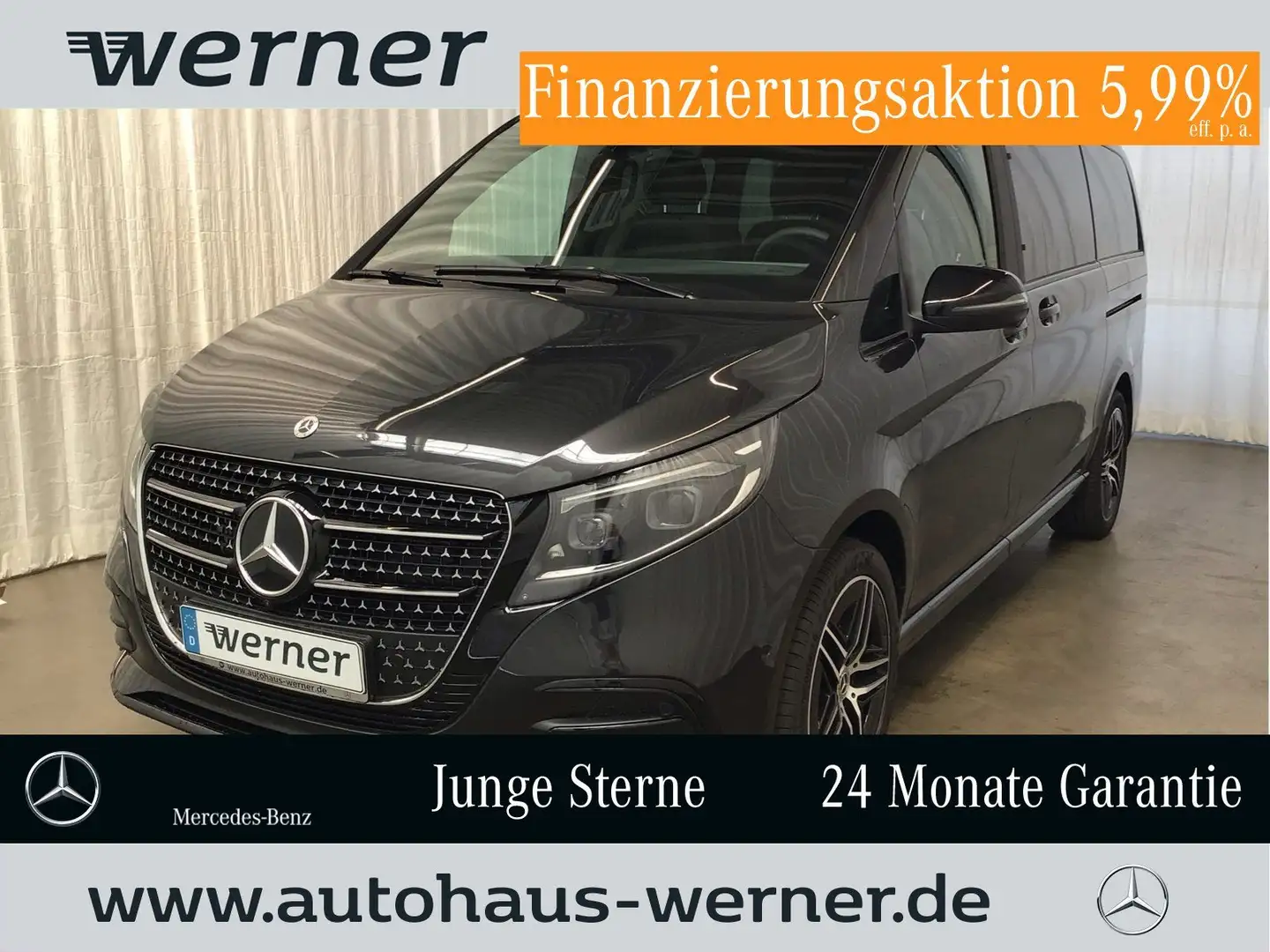 Mercedes-Benz V 300 d 4M lang AMG NIGHT AHK MBEAM 360° DISTR BURMEST Grigio - 1